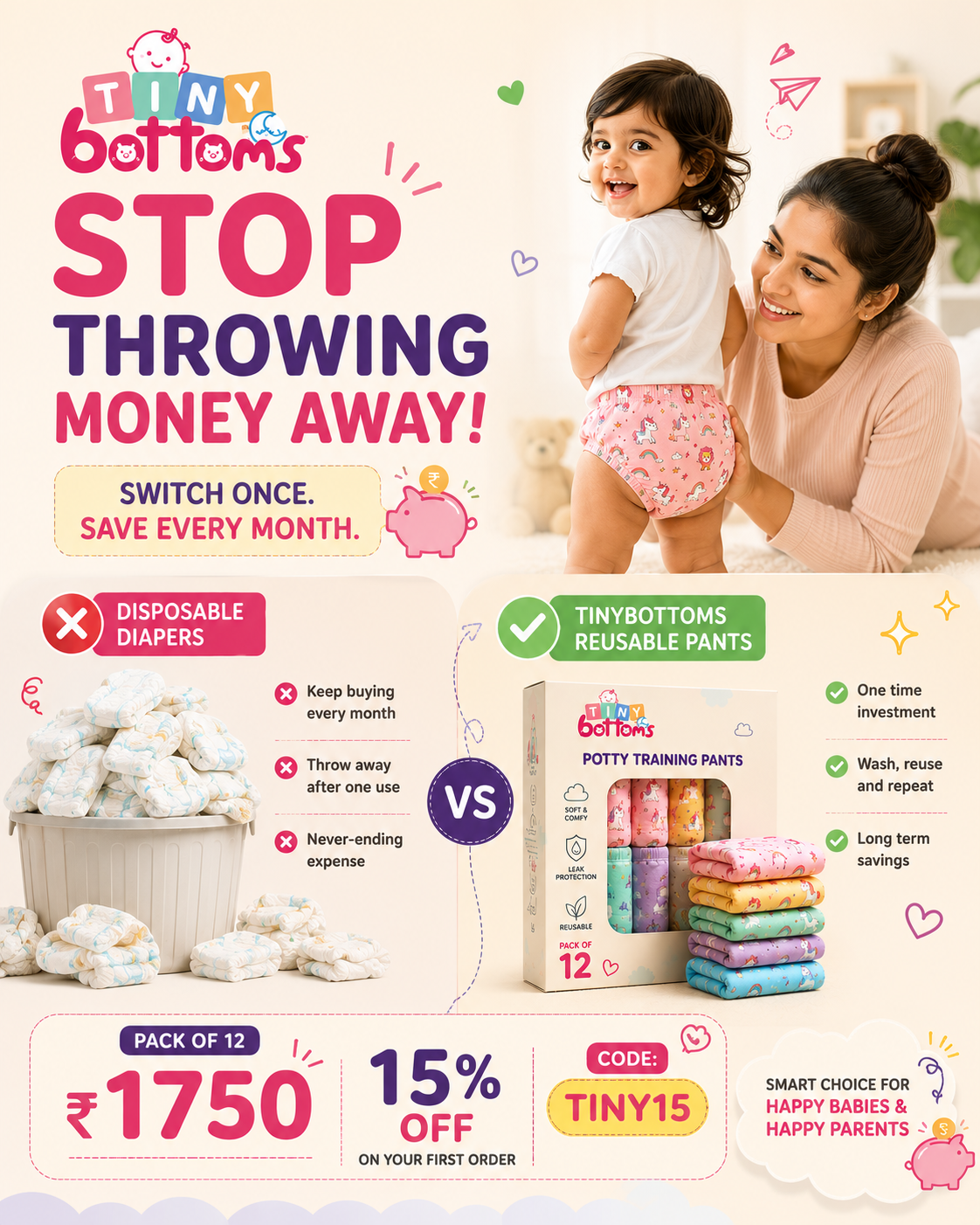 Tiny Bottoms Facebook ad