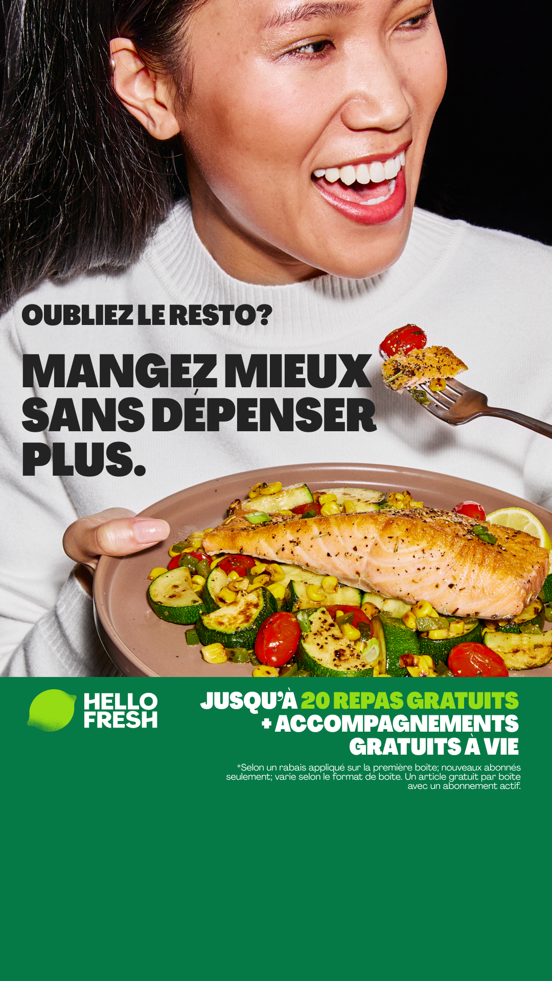 HelloFresh Facebook ad