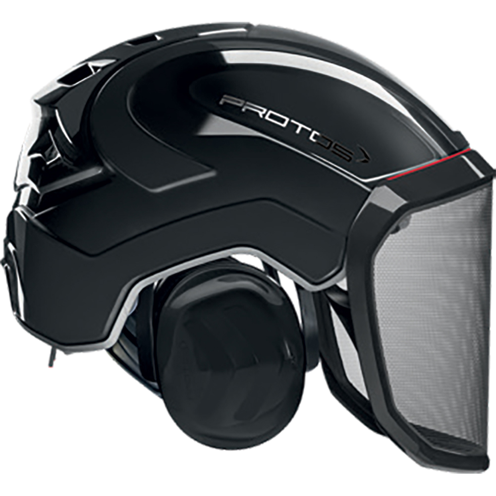 TreeStuff.com Facebook ad: The Protos arborist helmet has all-around impact resistance…