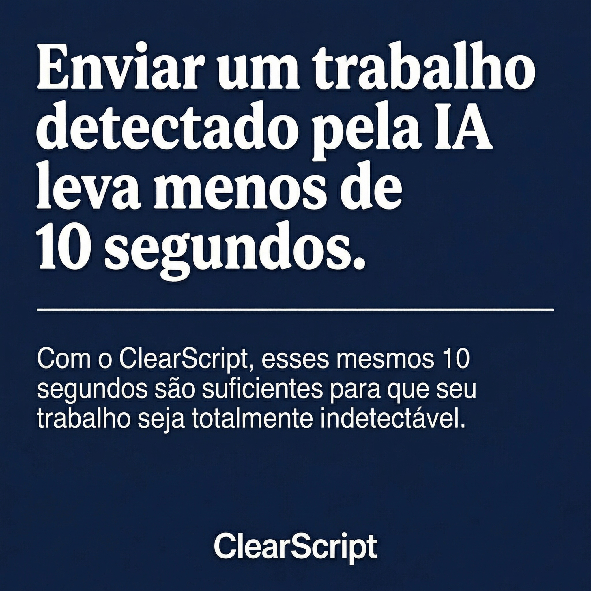 ClearSai Facebook ad: Verifica o teu ensaio antes do teu professor