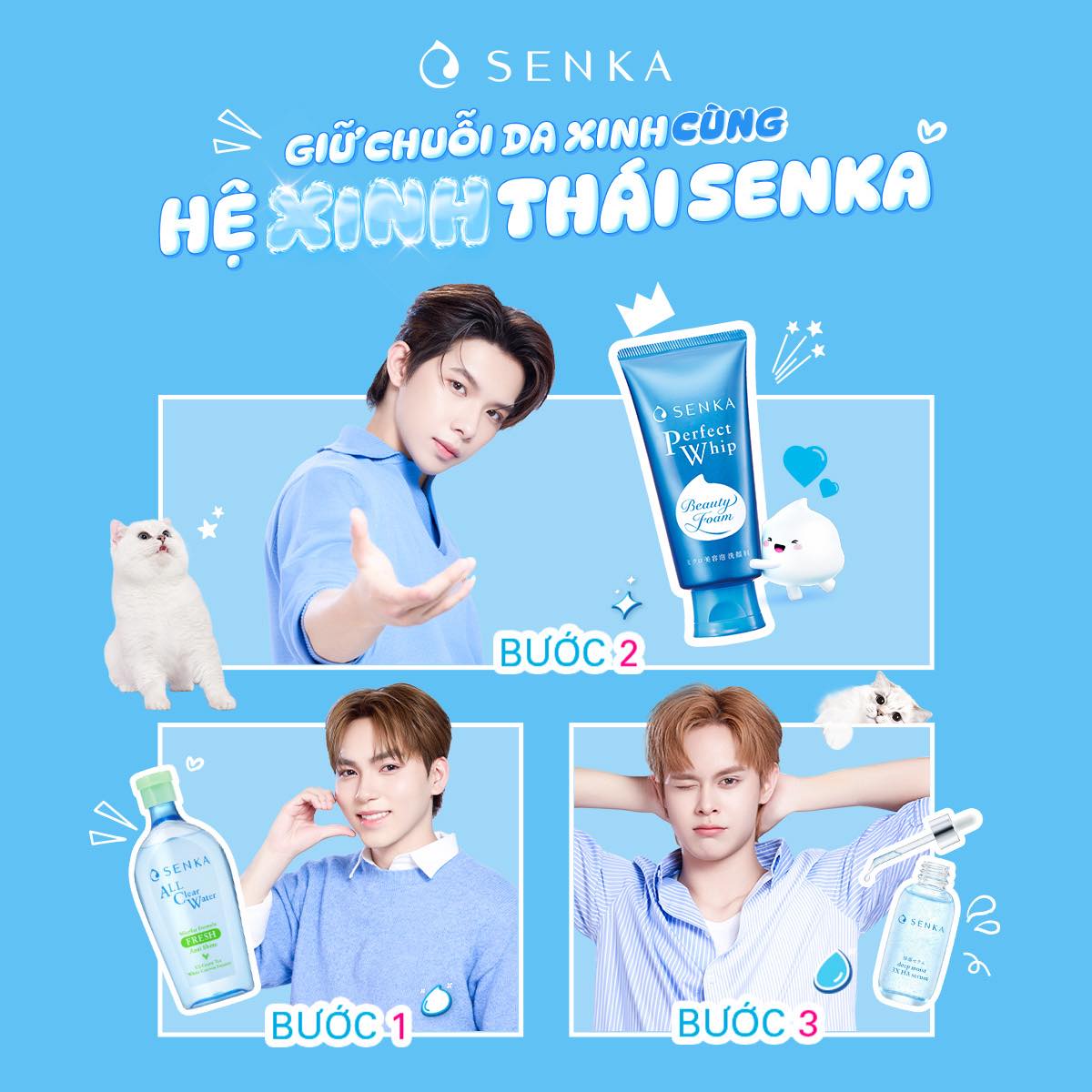 Senka Vietnam Facebook ad: Bộ 02 Sữa rửa mặt mướt mịn sạch sâu SENKA PERFECT WHIP…