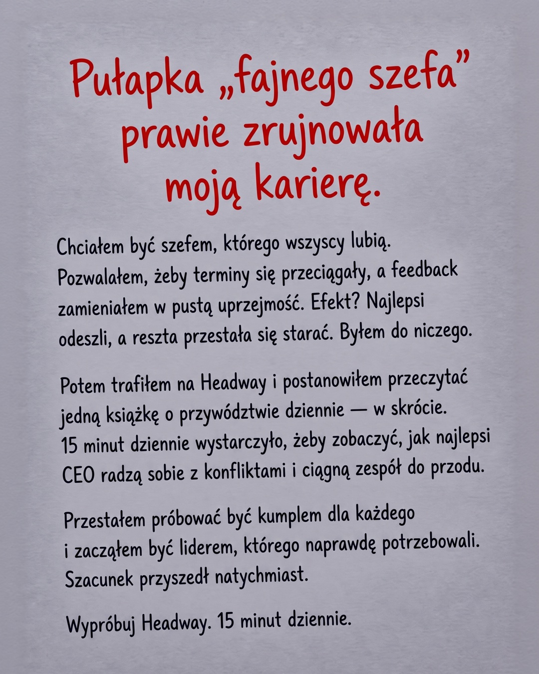 Headway App Facebook ad