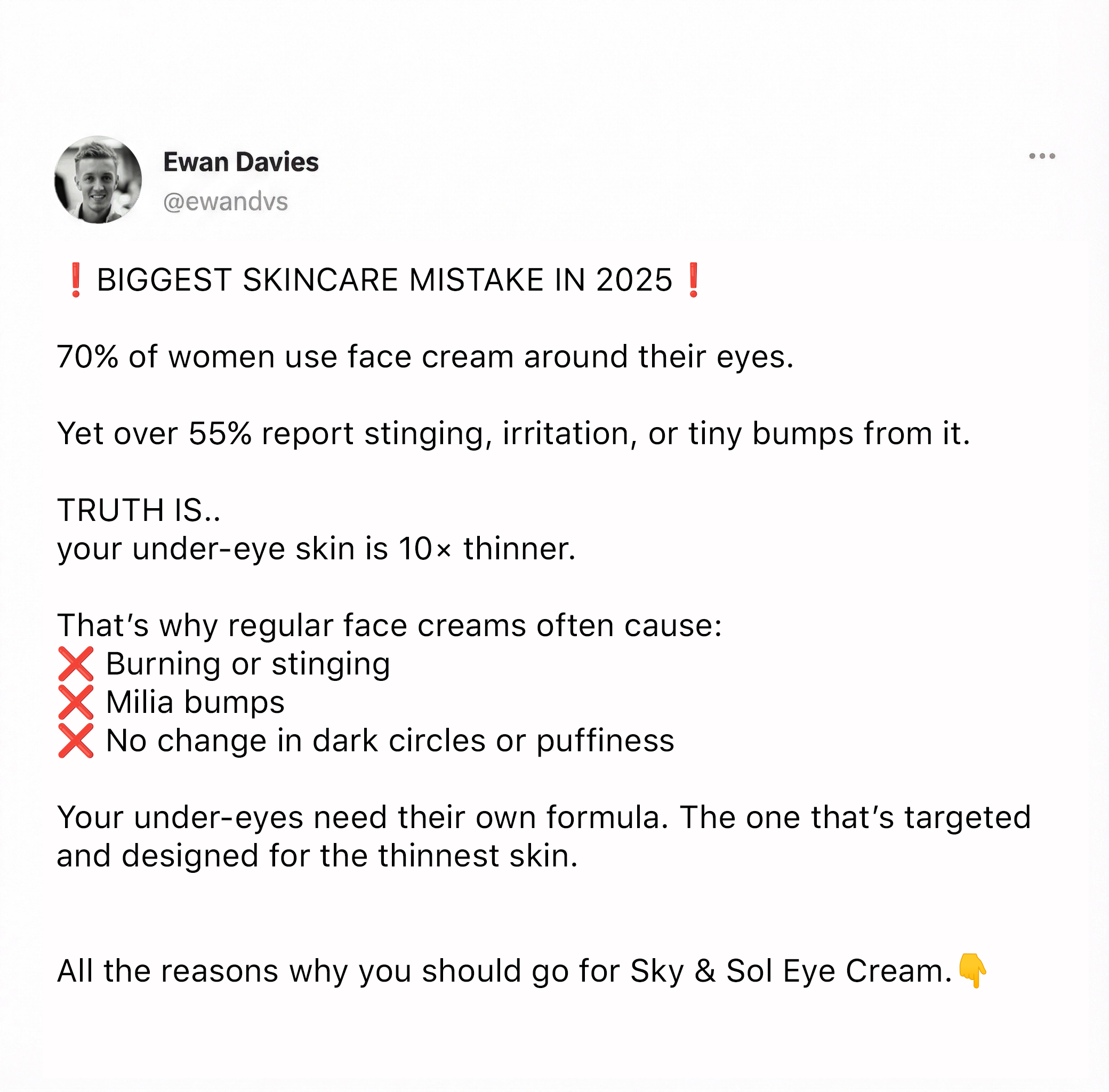 Sky&sol Facebook ad