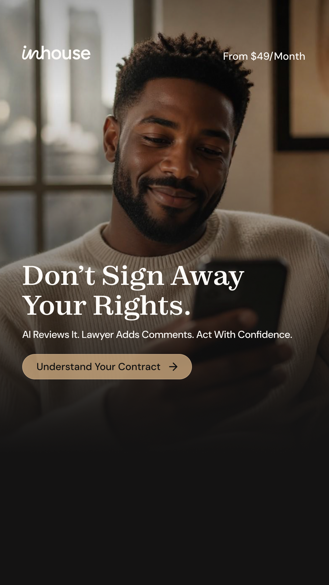 InHouse Facebook ad: Start Your Free Legal Review