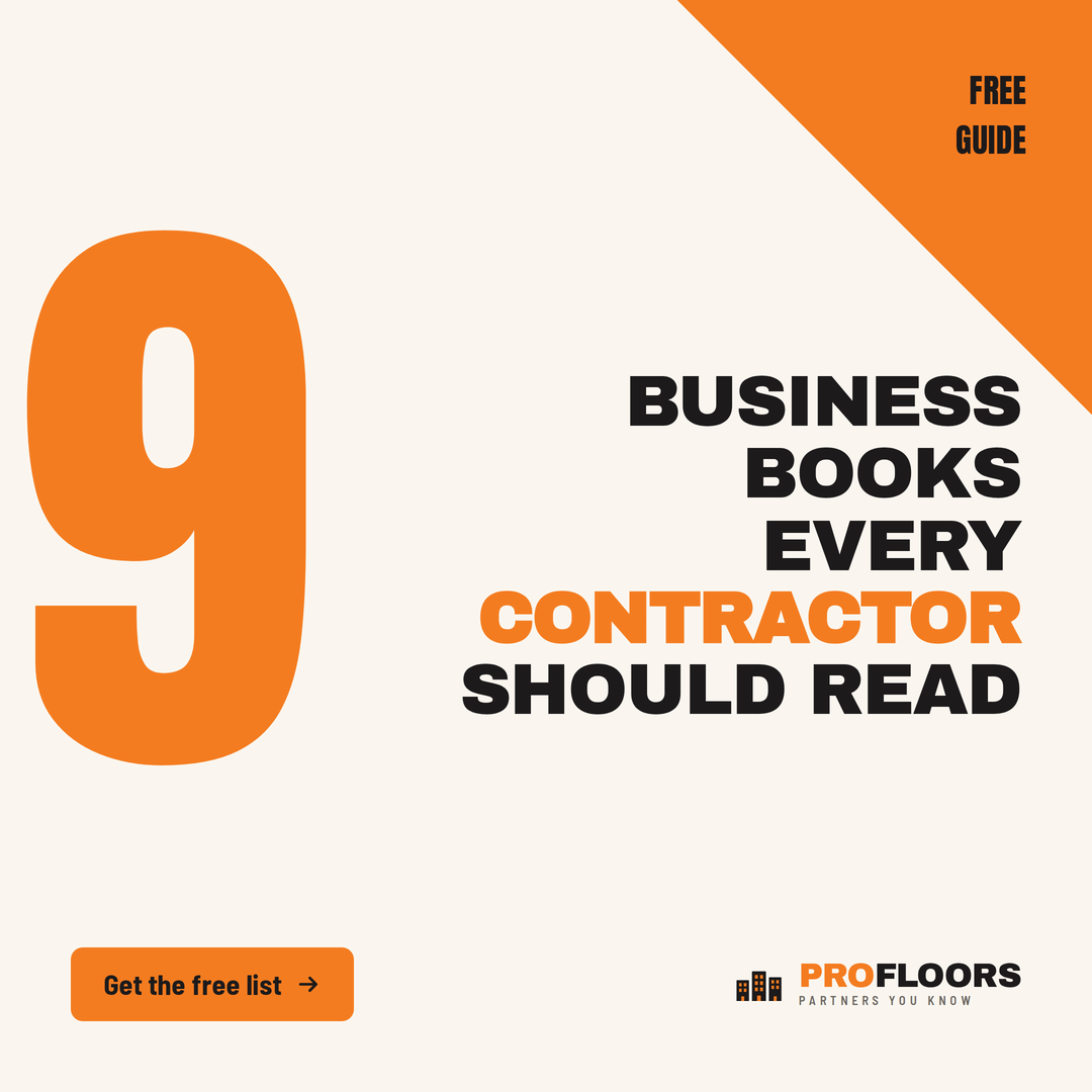 ProFloors Wholesale Facebook ad: 9 Business Books Every Contractor Should Read
