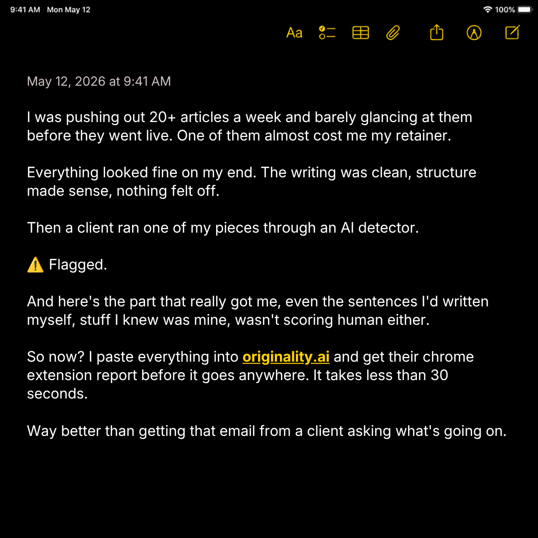 Originality.AI - AI Detection and Plagiarism Checking Facebook ad