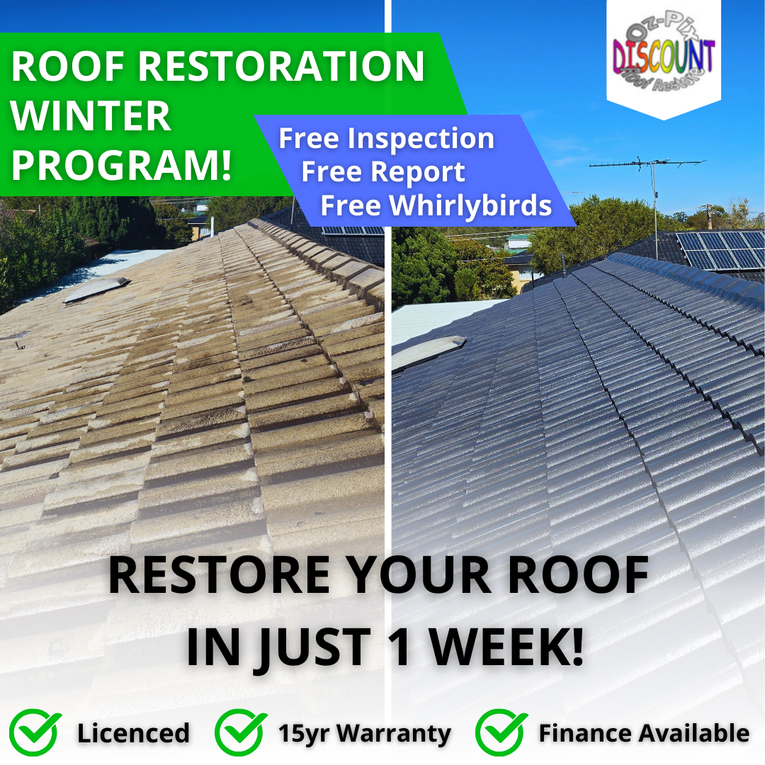 OzPix Discount Roof Restore Facebook ad: 50 Homeowners Needed