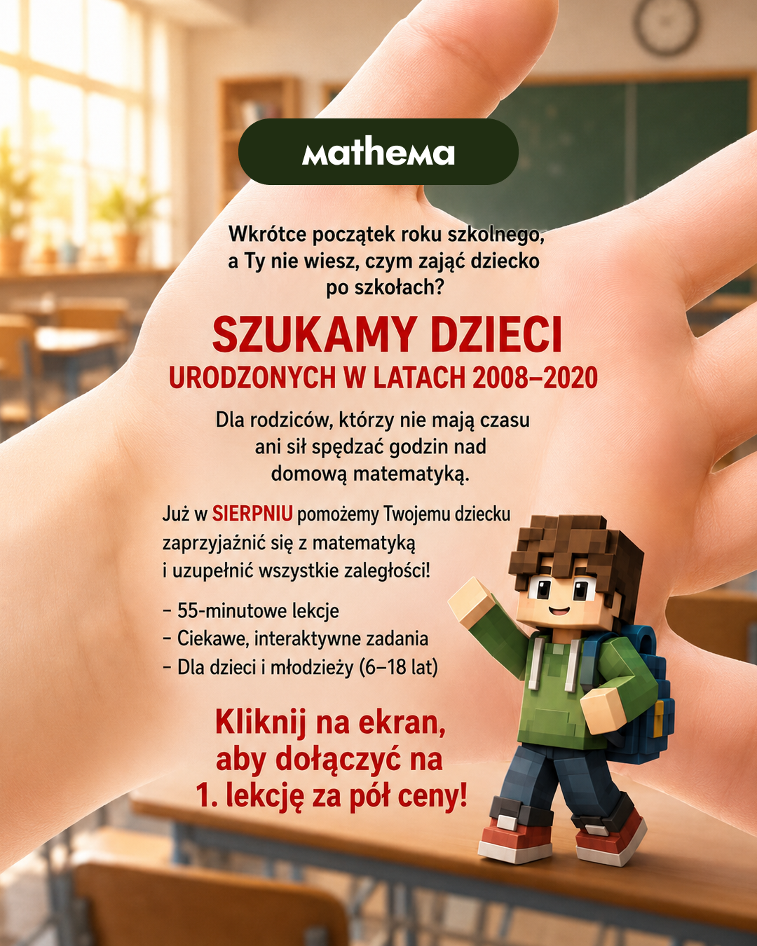 Mathema Polska Facebook ad from Aug 17, 2026