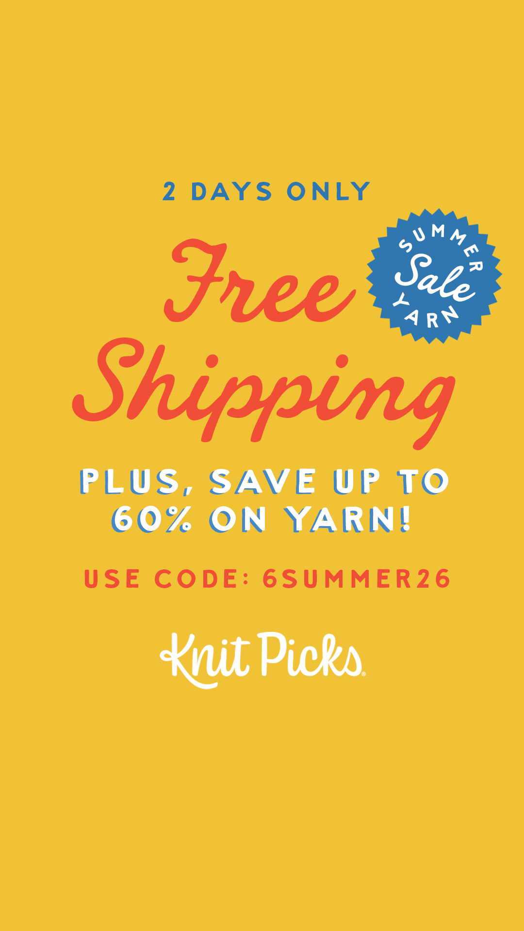 Knit Picks Facebook ad