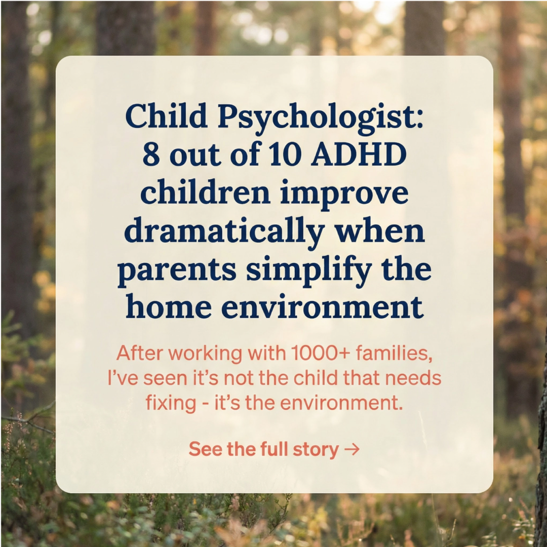 Simplicity Parenting Facebook ad: ADHD behaviors REVERSED? Family counselor discovers…