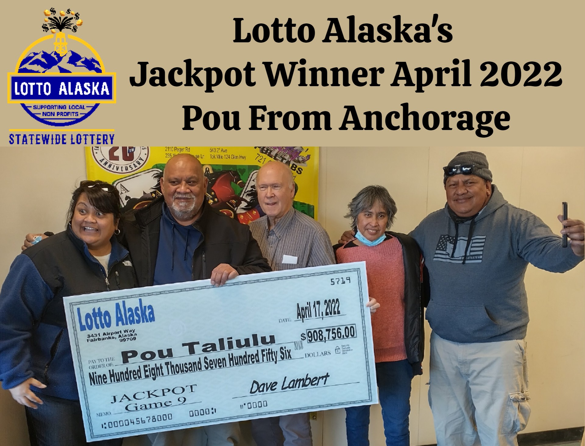 Lotto Alaska Facebook ad: STATEWIDE LOTTERY
