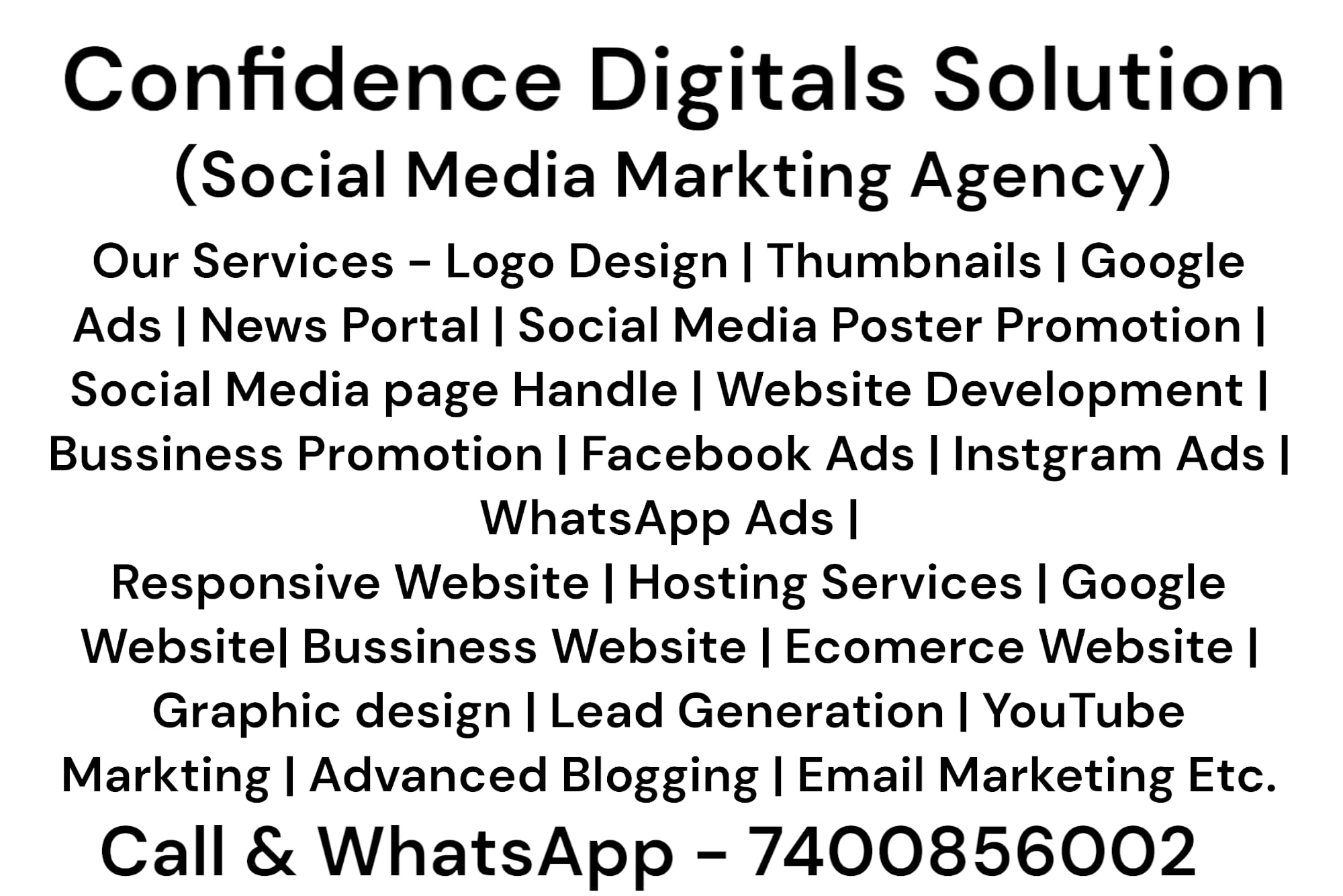 Confidence Digitals Solution Facebook ad: Our Services - Logo Design | Thumbnails |…