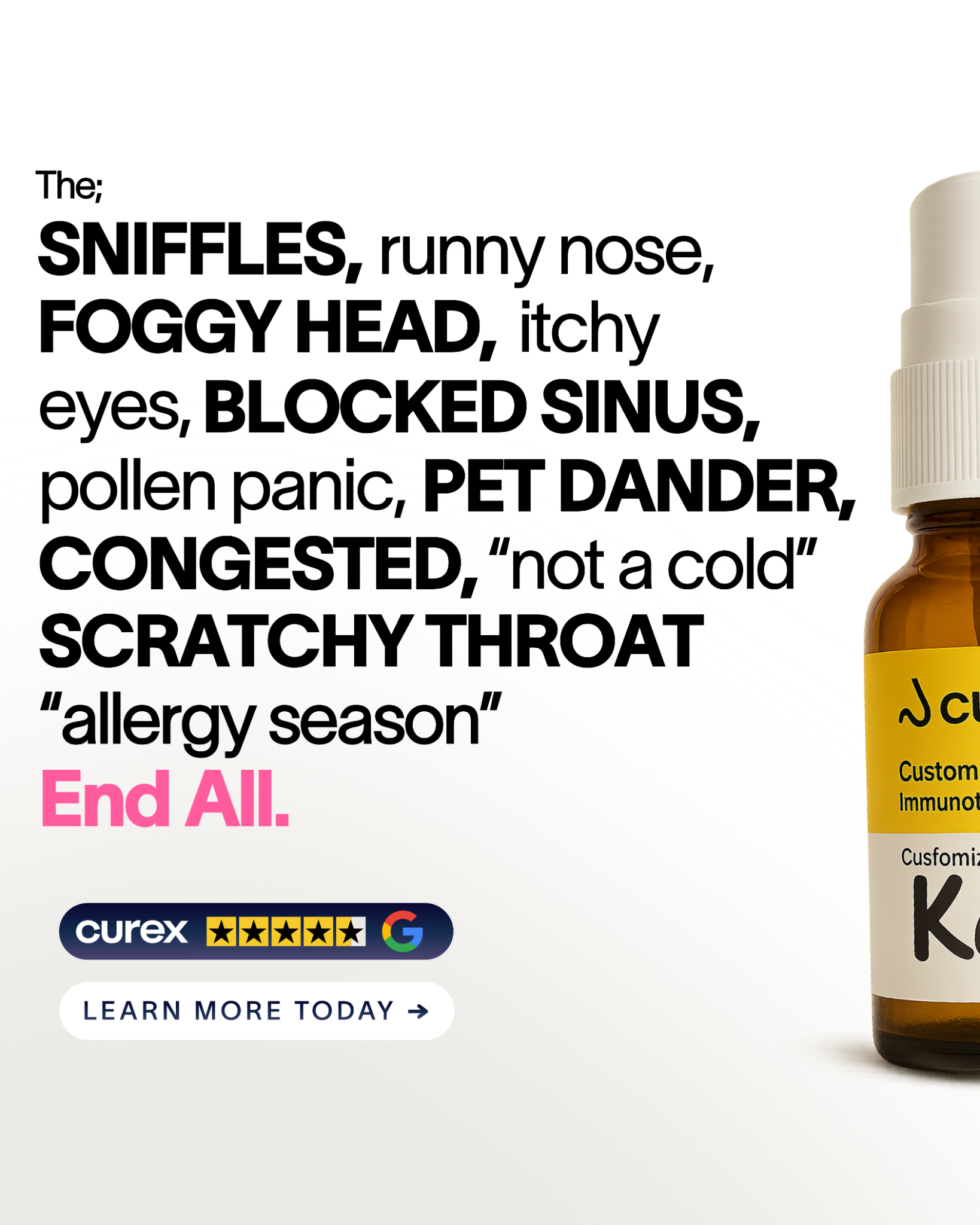 Curex Allergy Facebook ad