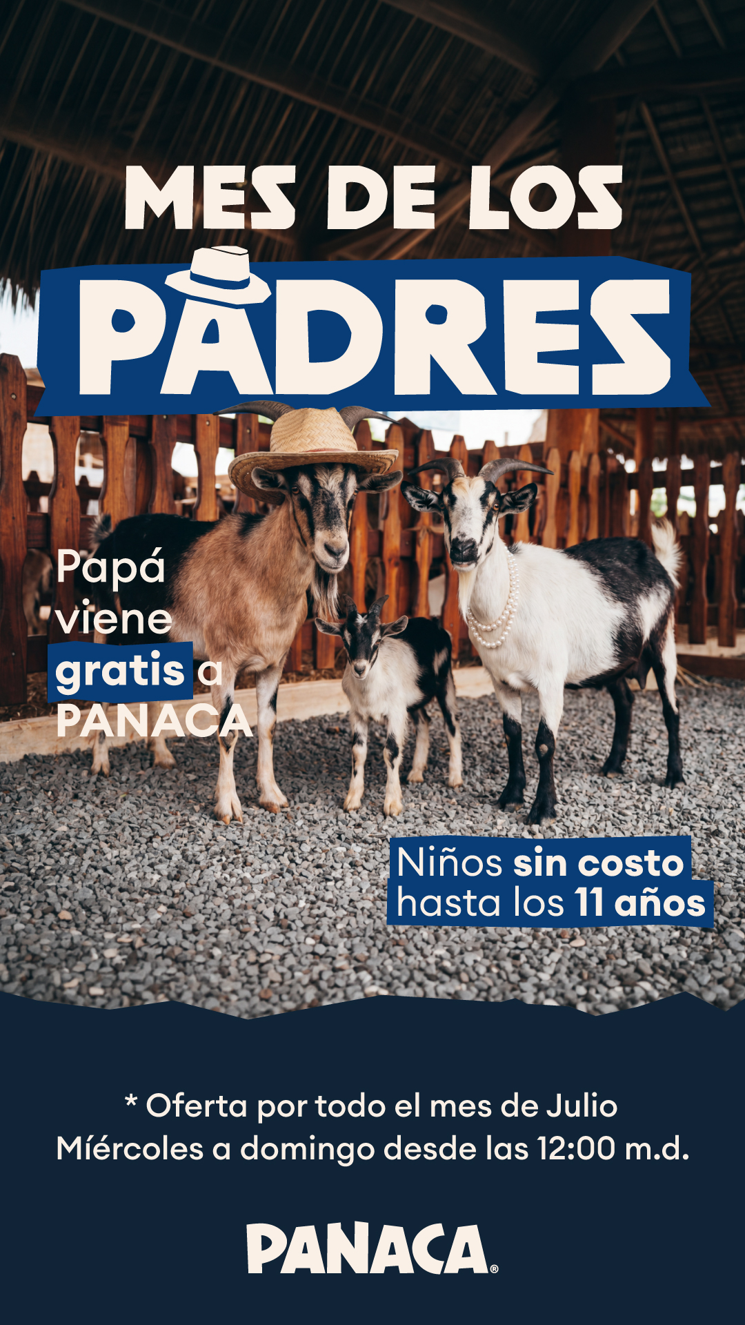 Panaca Punta Cana Facebook ad: Papá viene gratis este julio