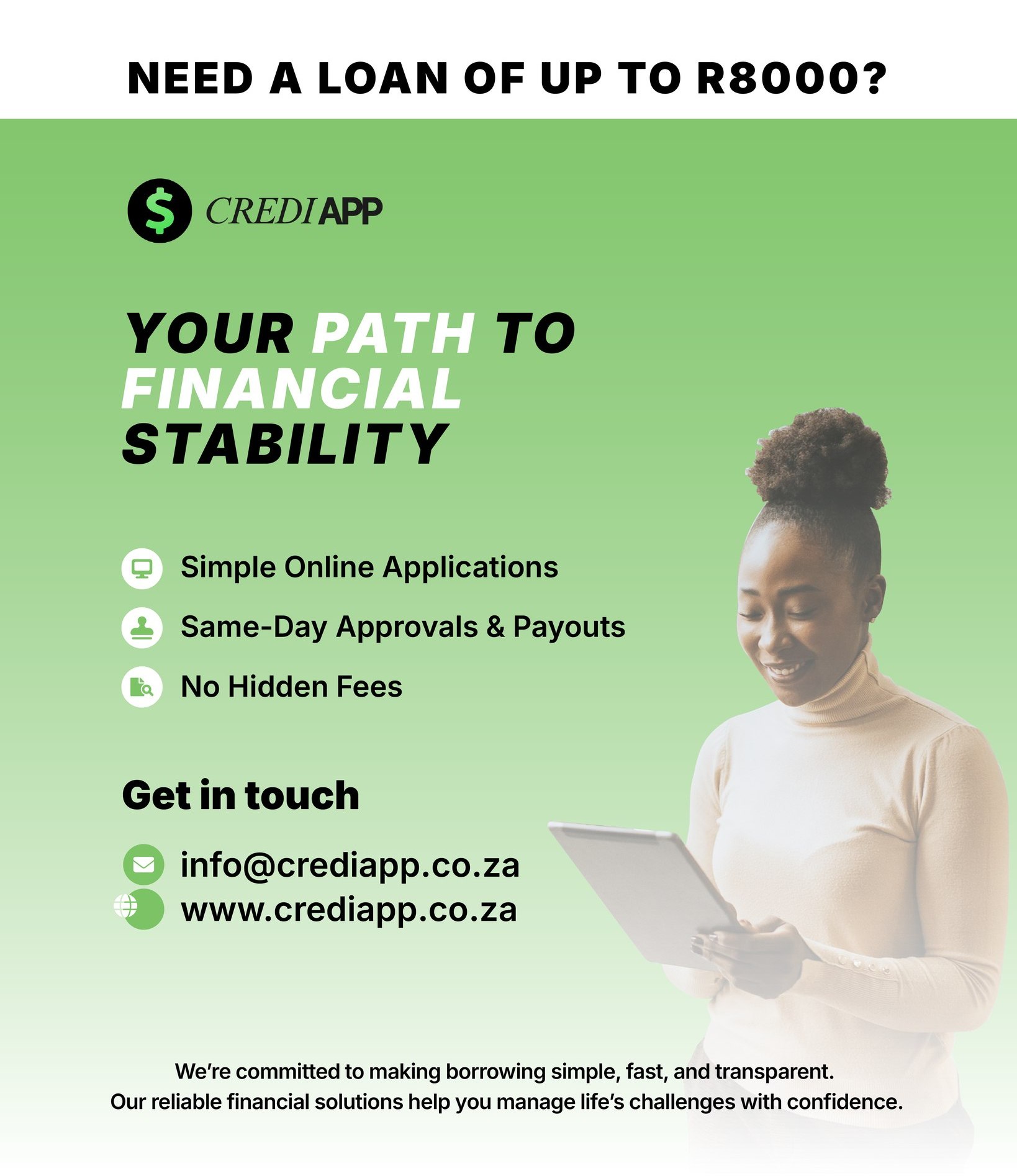 CrediApp Facebook ad: Register / QP2