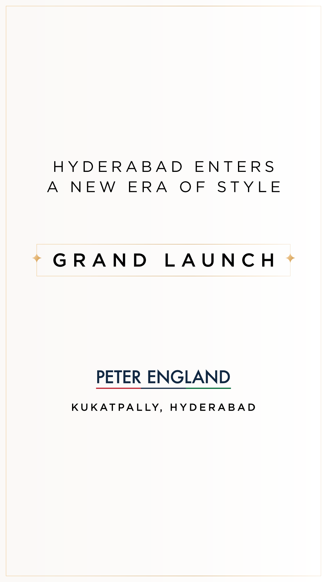 Peter England Facebook ad: We're now in your city.