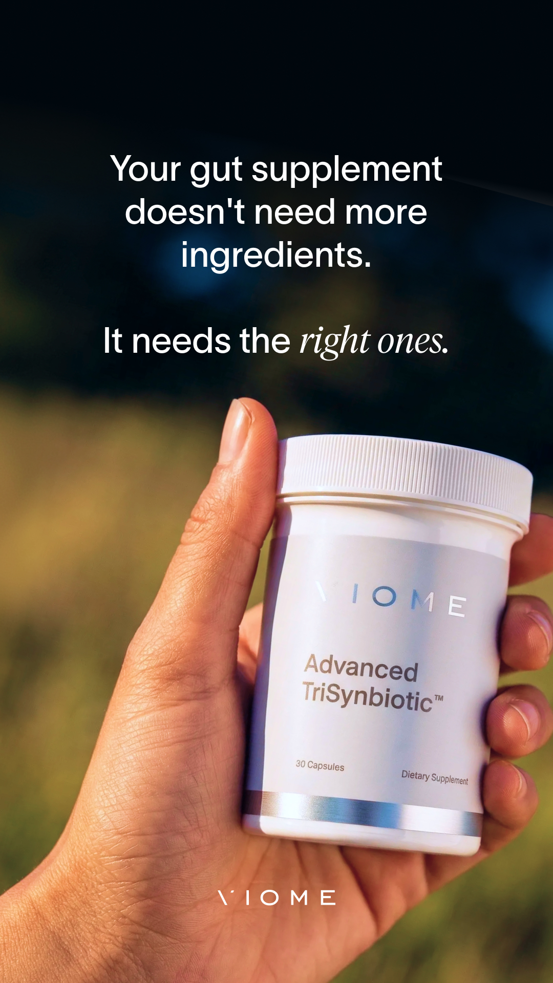 Viome Facebook ad from Aug 17, 2026