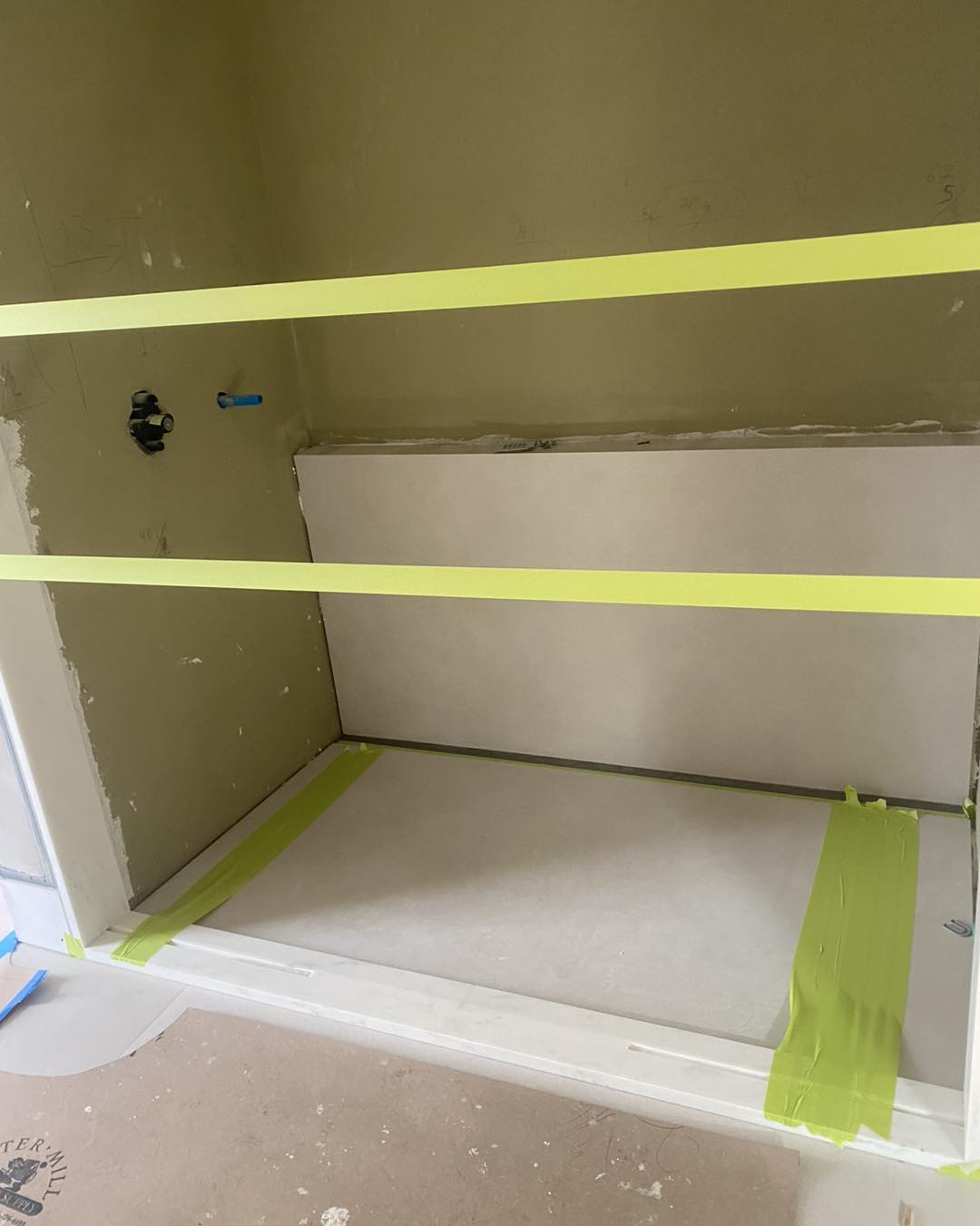 Tile works by JP Corp Facebook ad: Building a bathroom from the ground up, done…