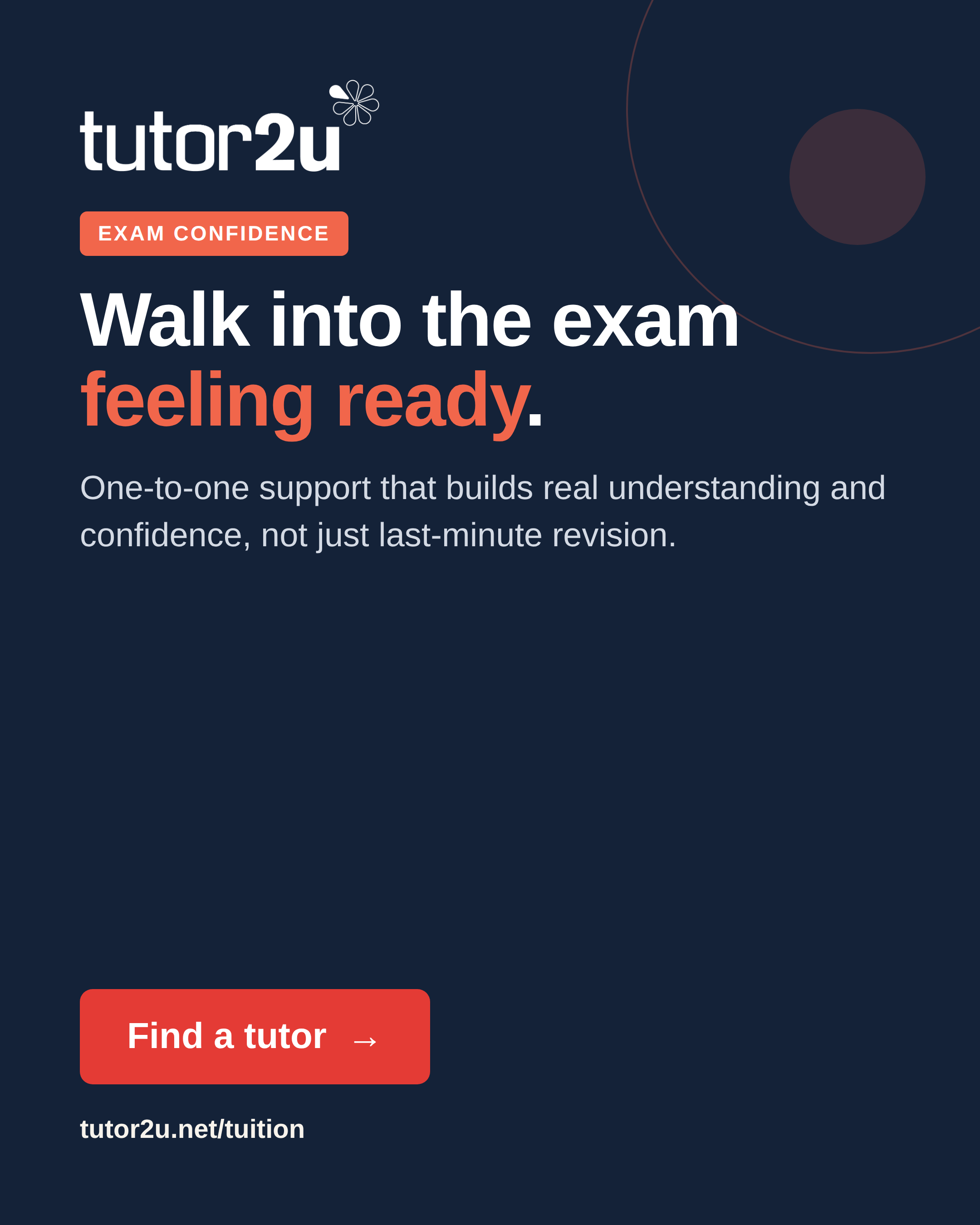 tutor2u Facebook ad: Build confidence before the exams