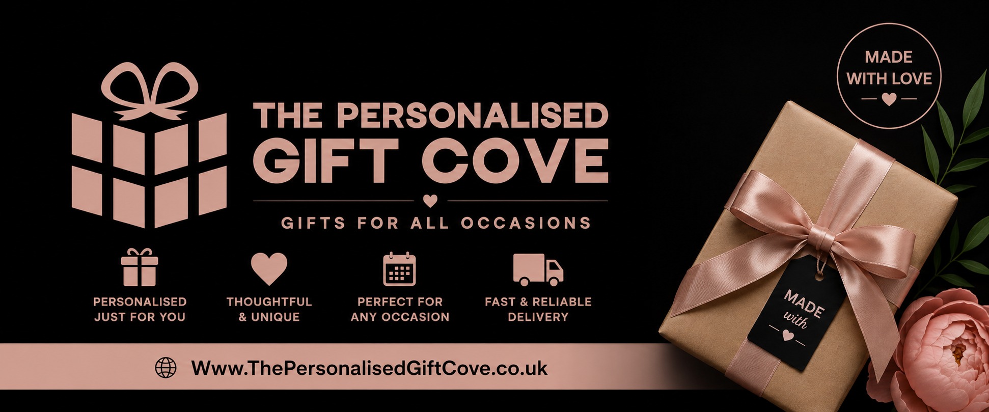 The Personalised Gift Cove Facebook ad: Personalised Gift Cove