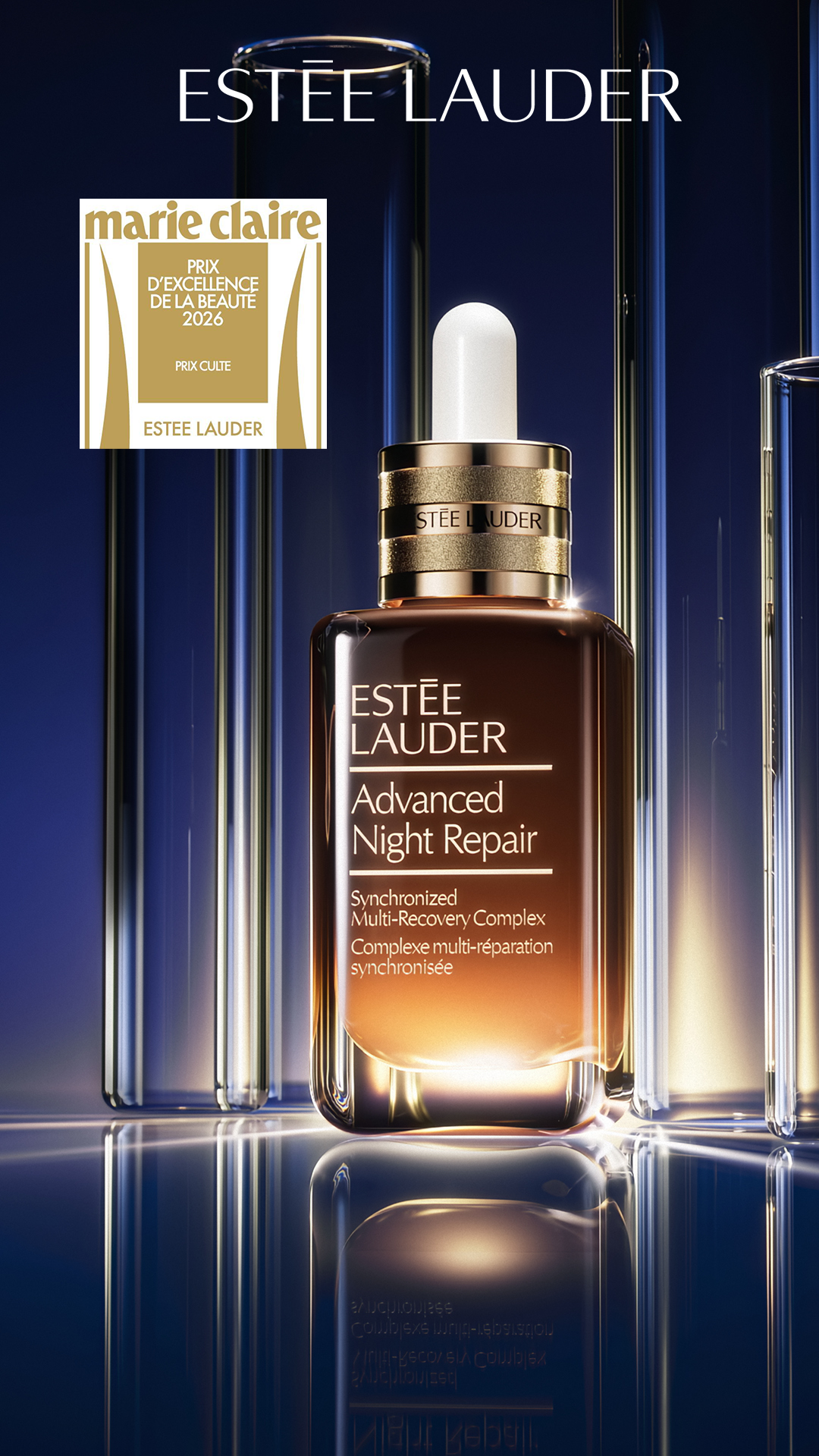 Estee Lauder Facebook ad: 40 ans de science de la nuit