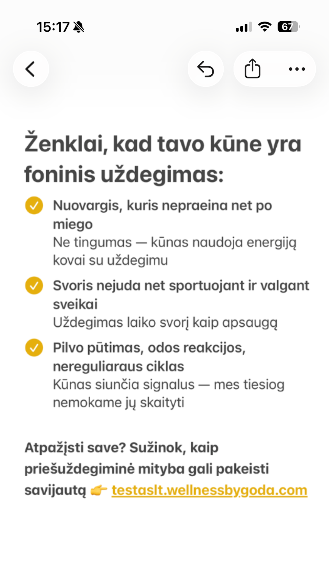 Wellness by Goda Facebook ad: -15% nuolaida su kodu SVEIKATA