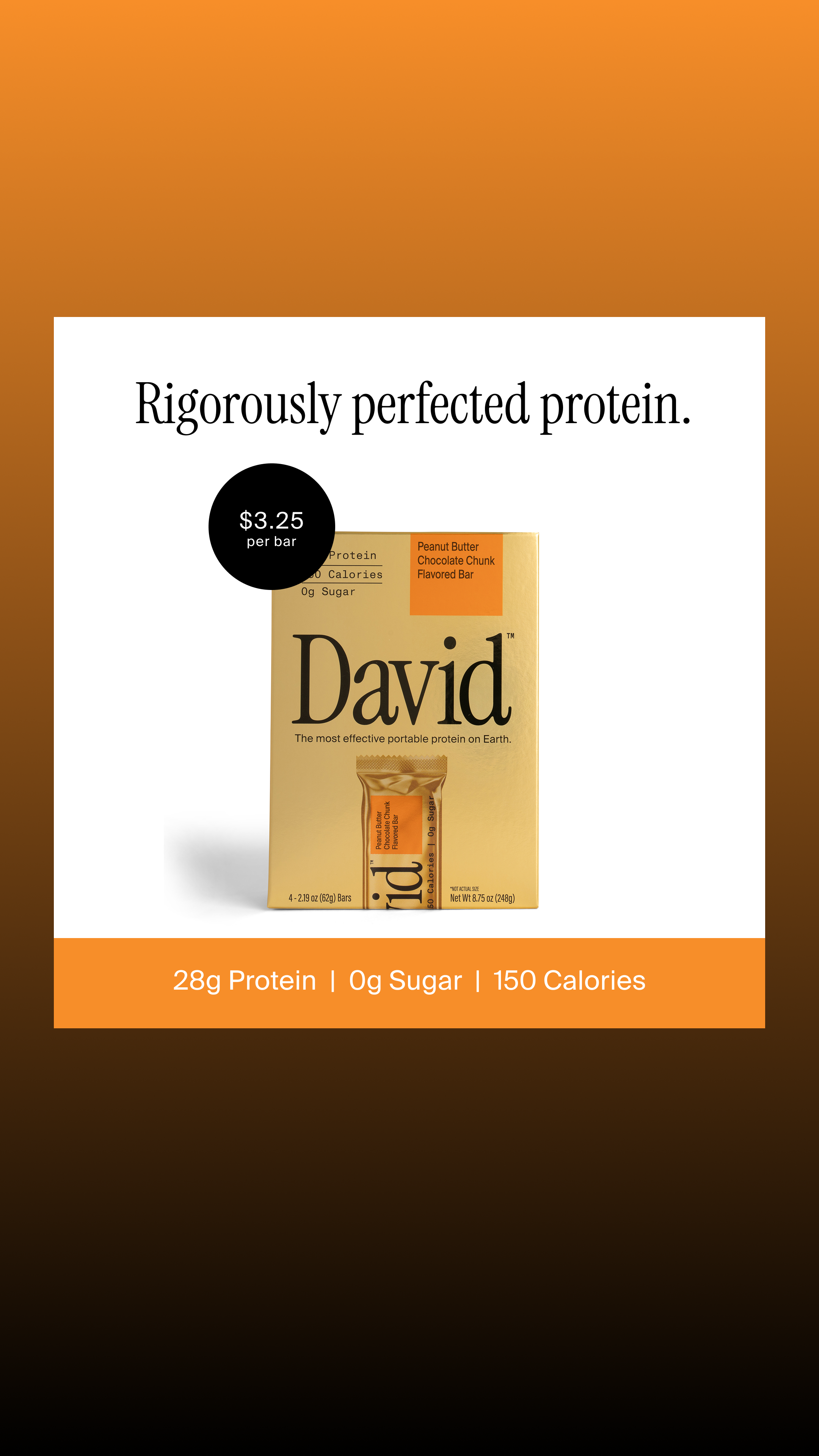 David Protein Facebook ad