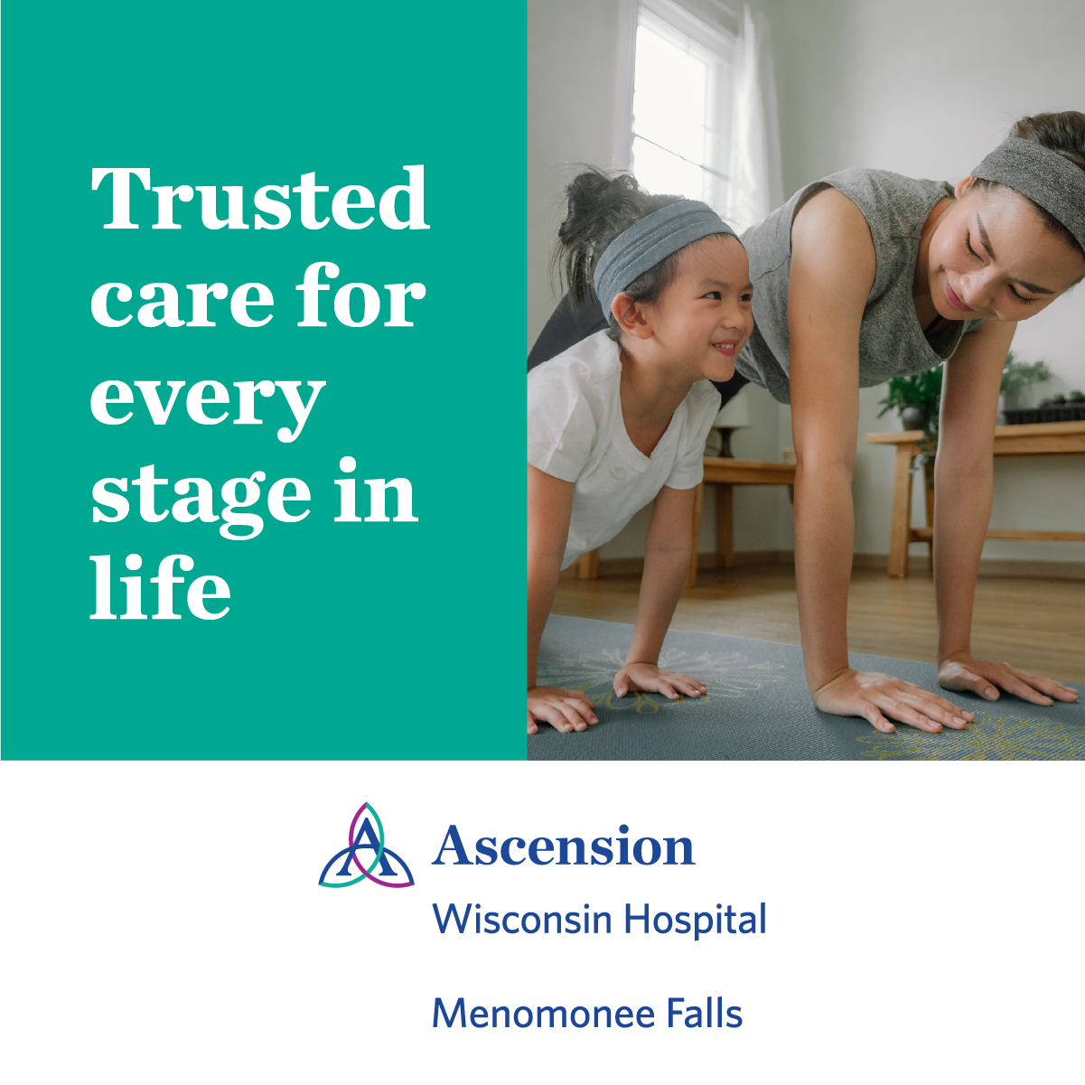 Ascension Wisconsin Hospital - Menomonee Falls Facebook ad: When emergencies happen, fast, local care matters.