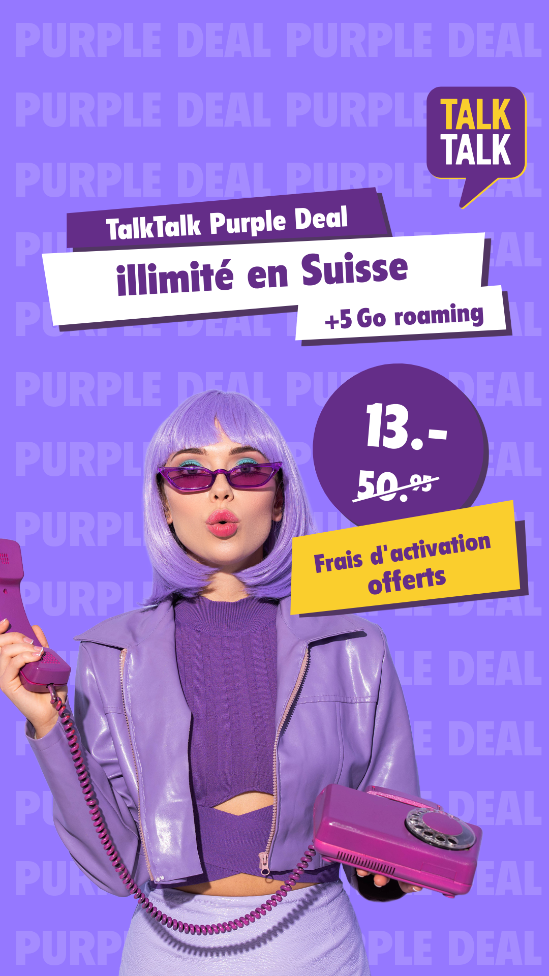 TalkTalk Schweiz Facebook ad from May 18, 2026