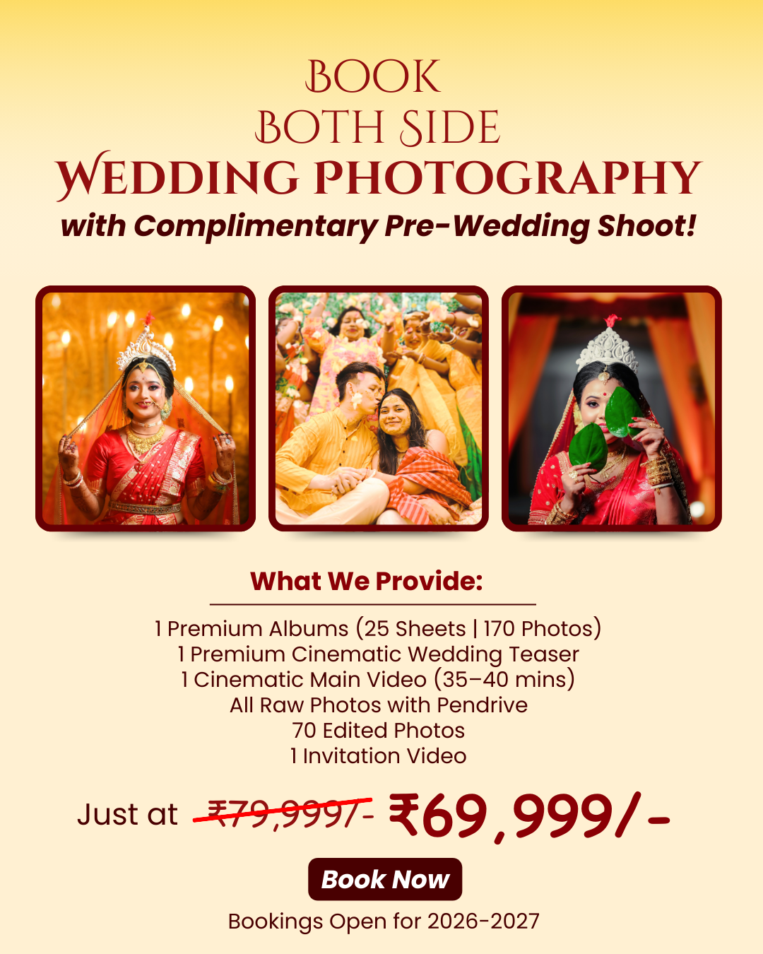 Shutter Story wedding photography Facebook ad: Chat with Team Shutter Story