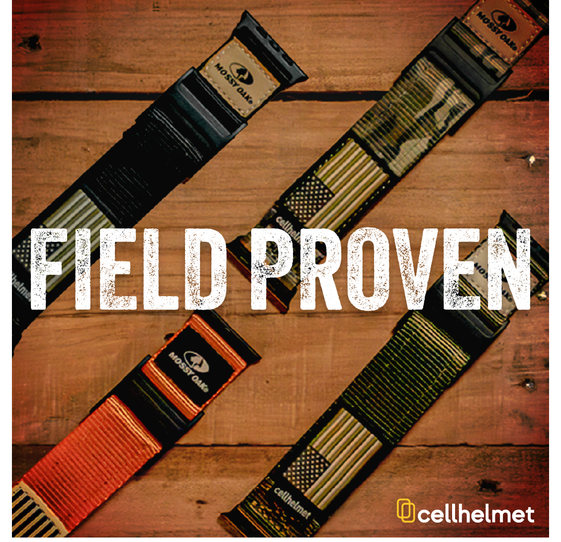 cellhelmet Facebook ad: Mossy Oak Apple Watch Bands
