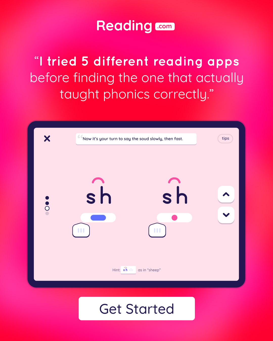 Reading.com Facebook ad