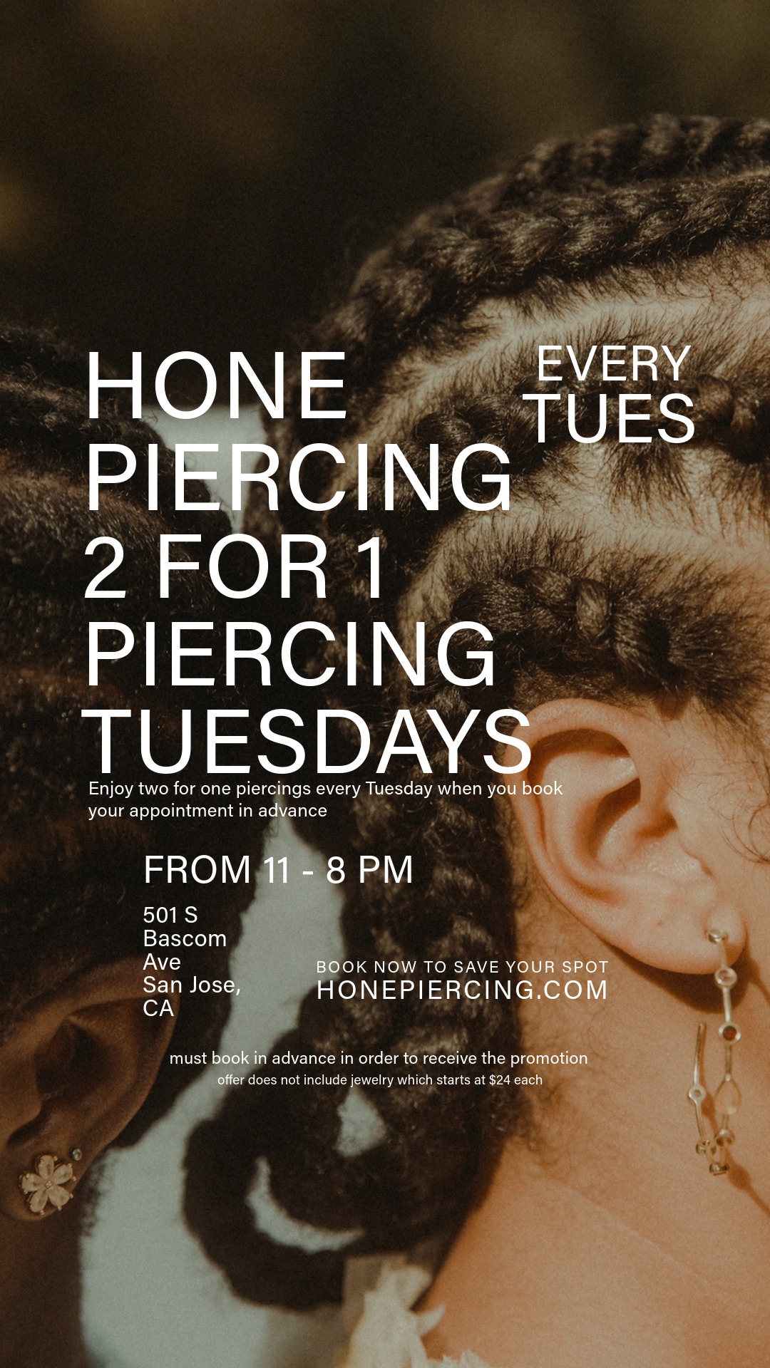Hone Piercing Facebook ad