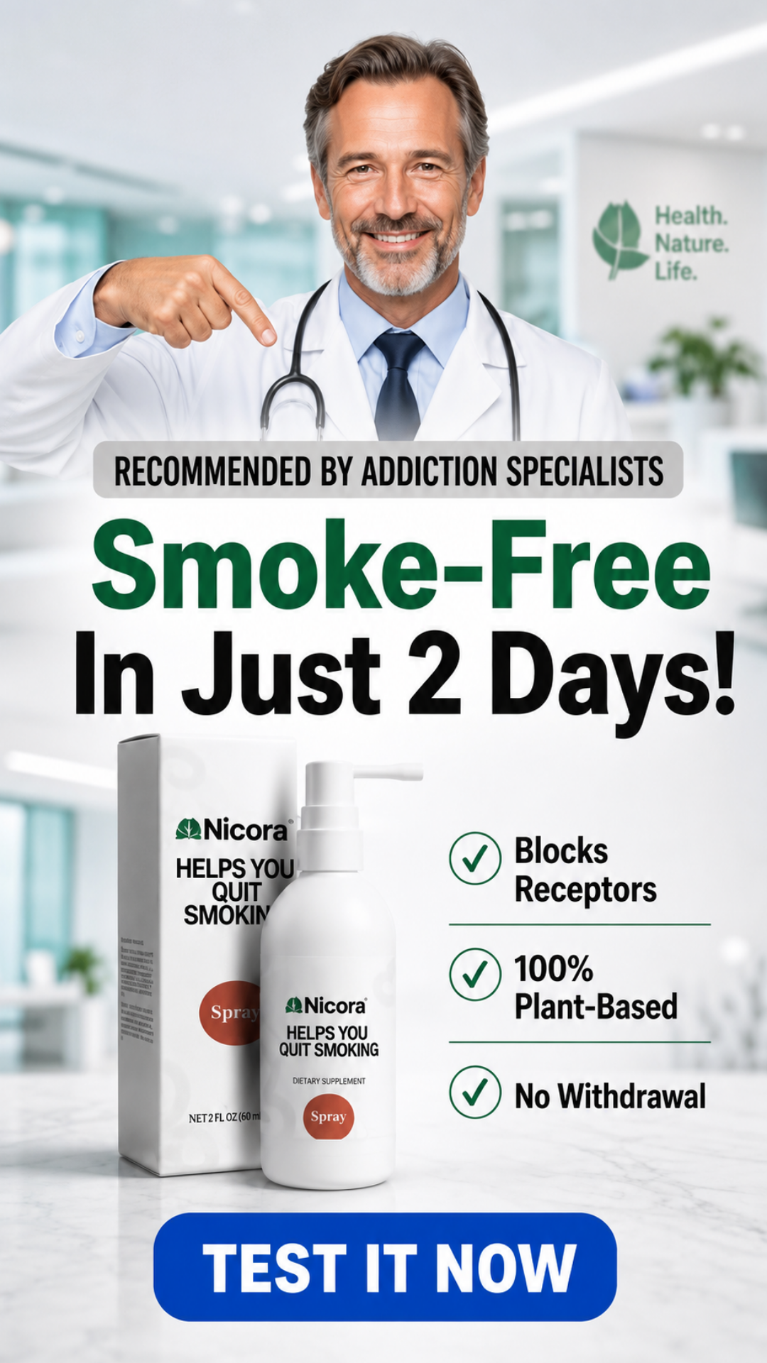 Dr. Van der Merwe Facebook ad: Quitting impossible? This discovery may help ease the…