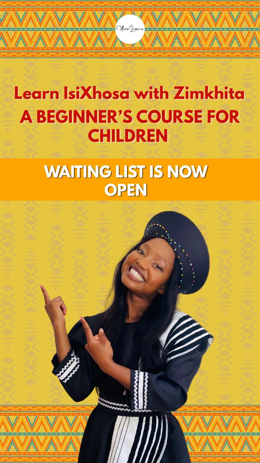 Xhosa Lessons Facebook ad: Join the Waiting List now!