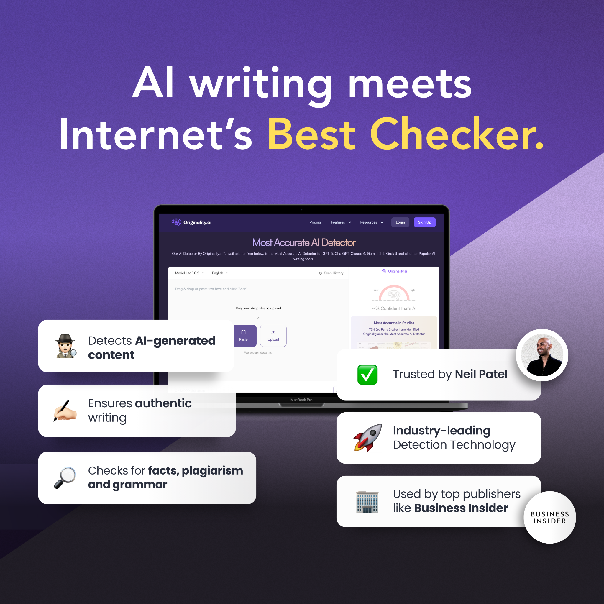 Originality.AI - AI Detection and Plagiarism Checking Facebook ad
