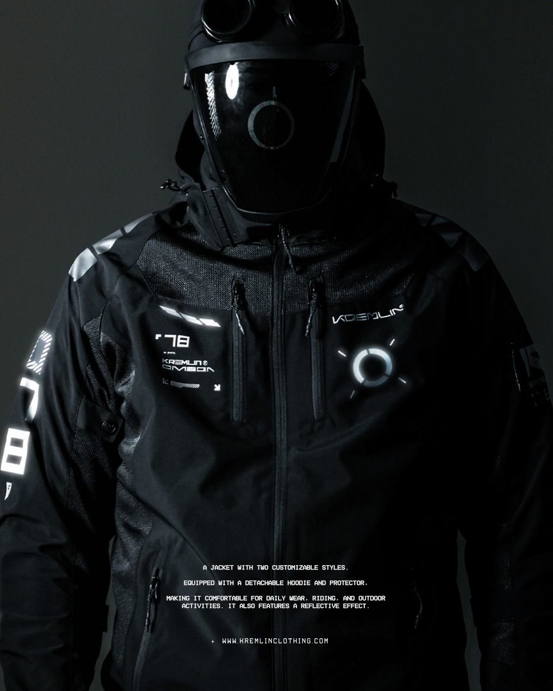 Kremlin Co. クレムリン Facebook ad: Introducing: OMEGA Modular Jacket // Protector Gear