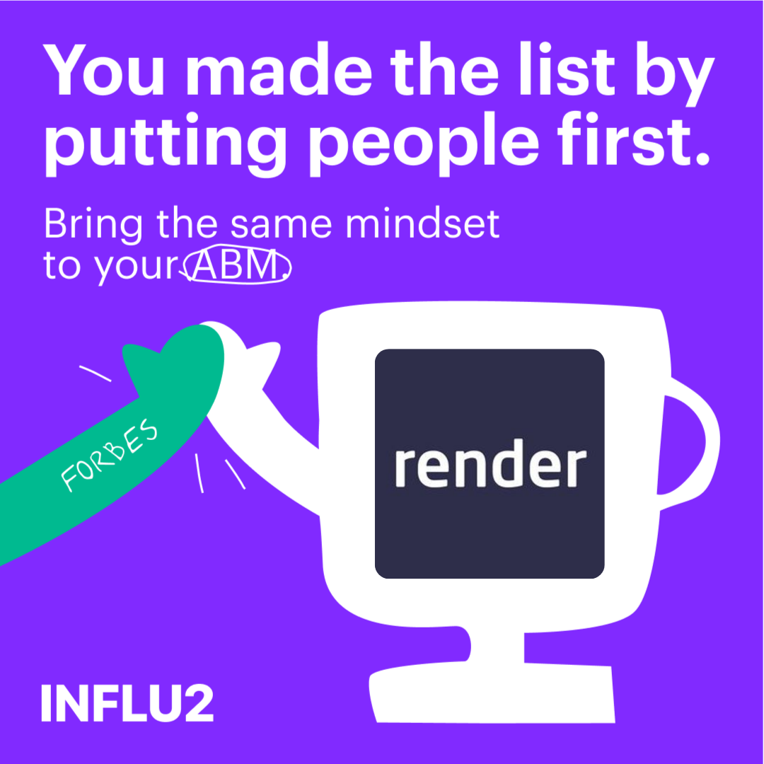 Influ2 x B2B marketing Facebook ad: Make ABM about people, not logos