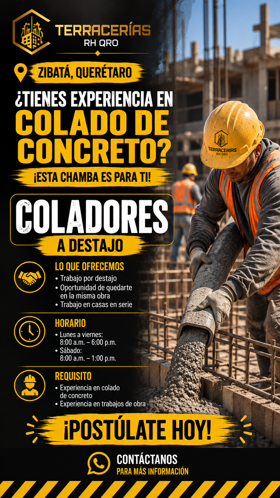 Empleos Terracería RH QRO Facebook ad: Chatea con nosotros
