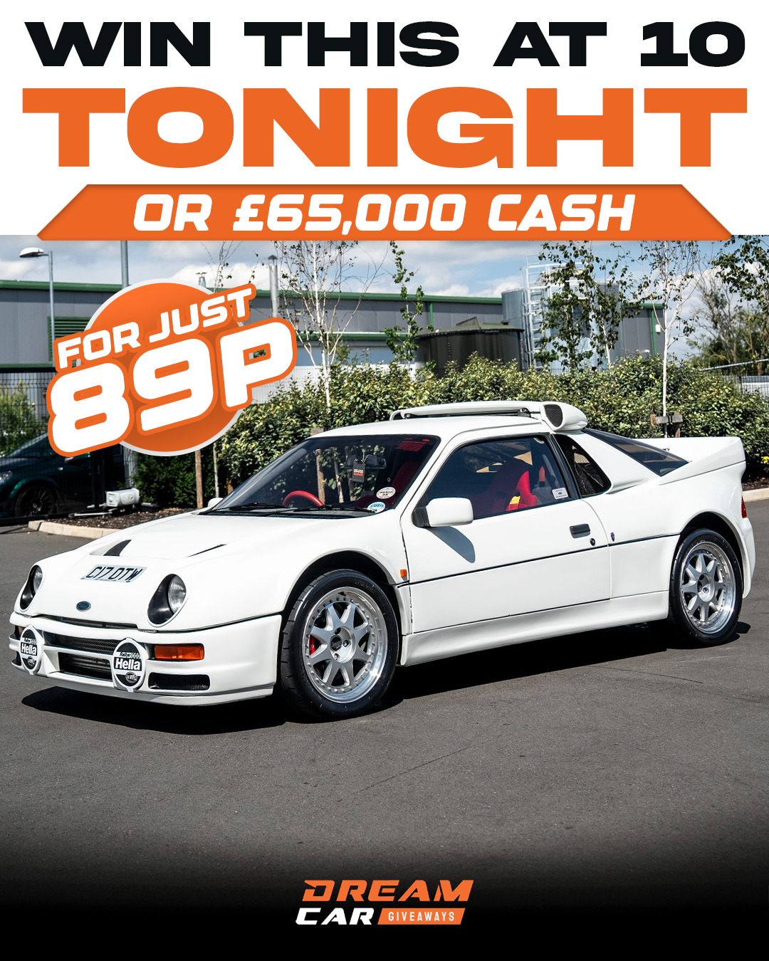 Dream Car Giveaways Facebook ad