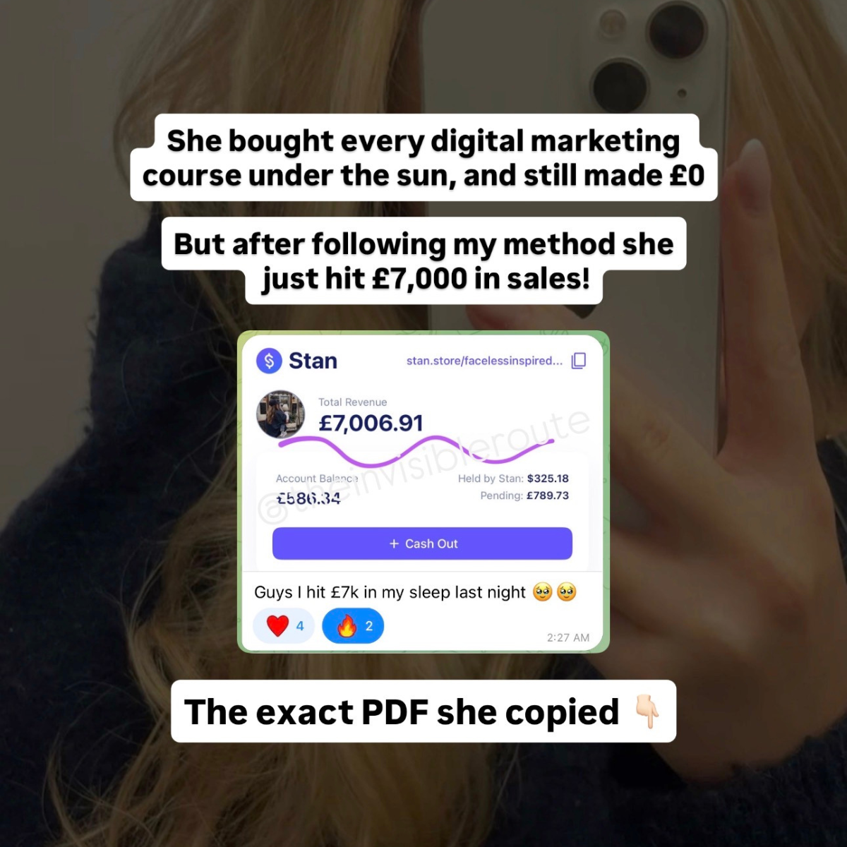 The Invisible Route Facebook ad: Hundreds of sales with my $27 method
