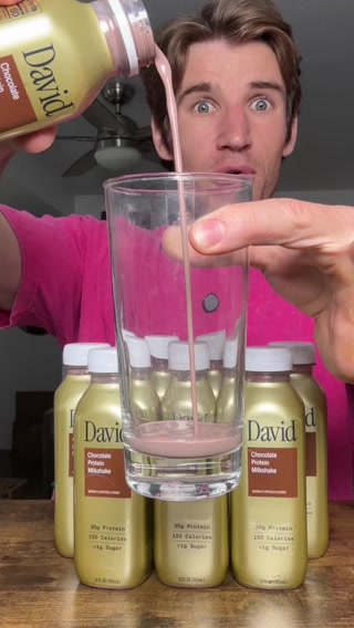 David Protein Facebook ad: 30g Protein. 140-150 Calories. <1g Sugar.