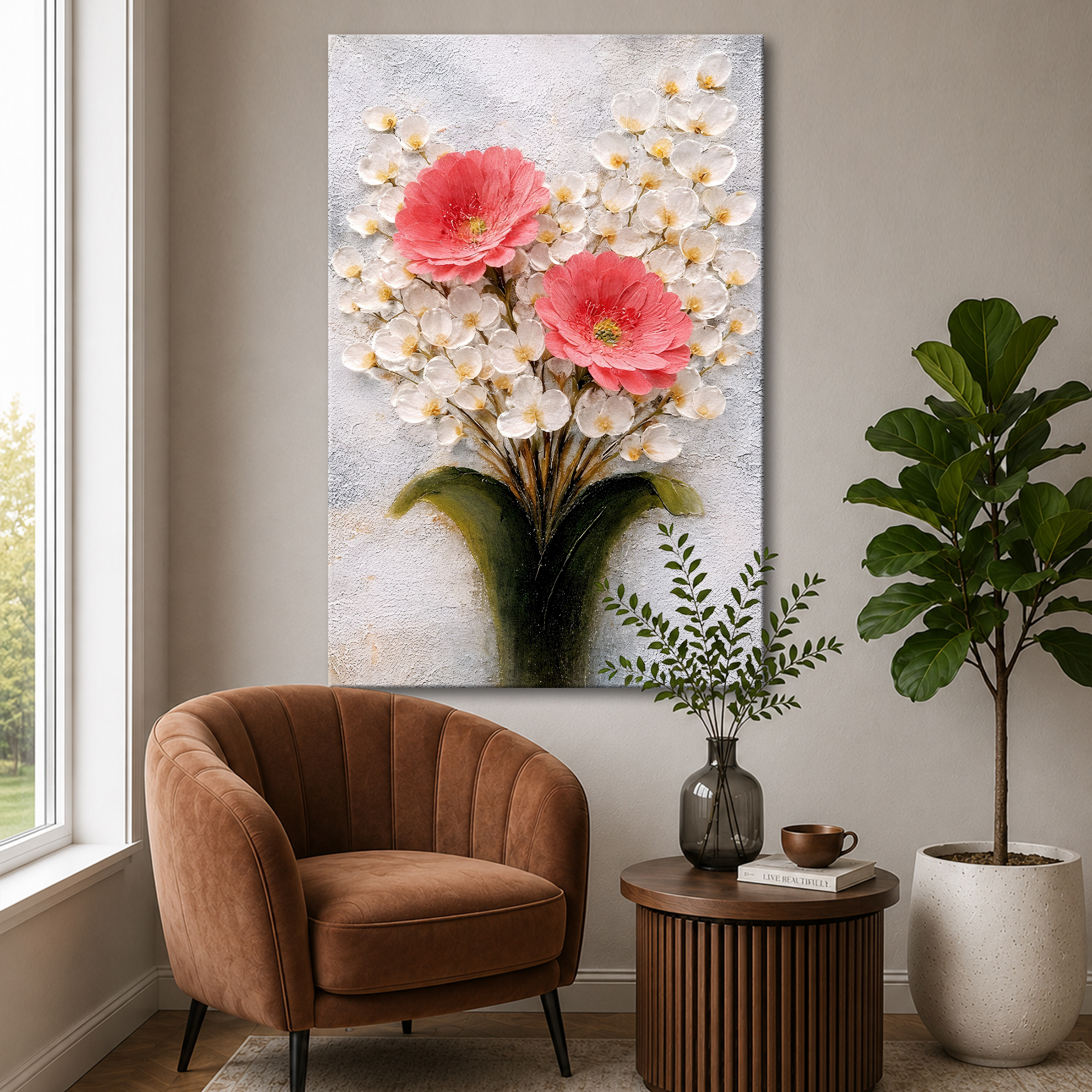 Tailored Canvases - Personalized Art Facebook ad: Blush Blooms | Made in the USA | Ships Fast