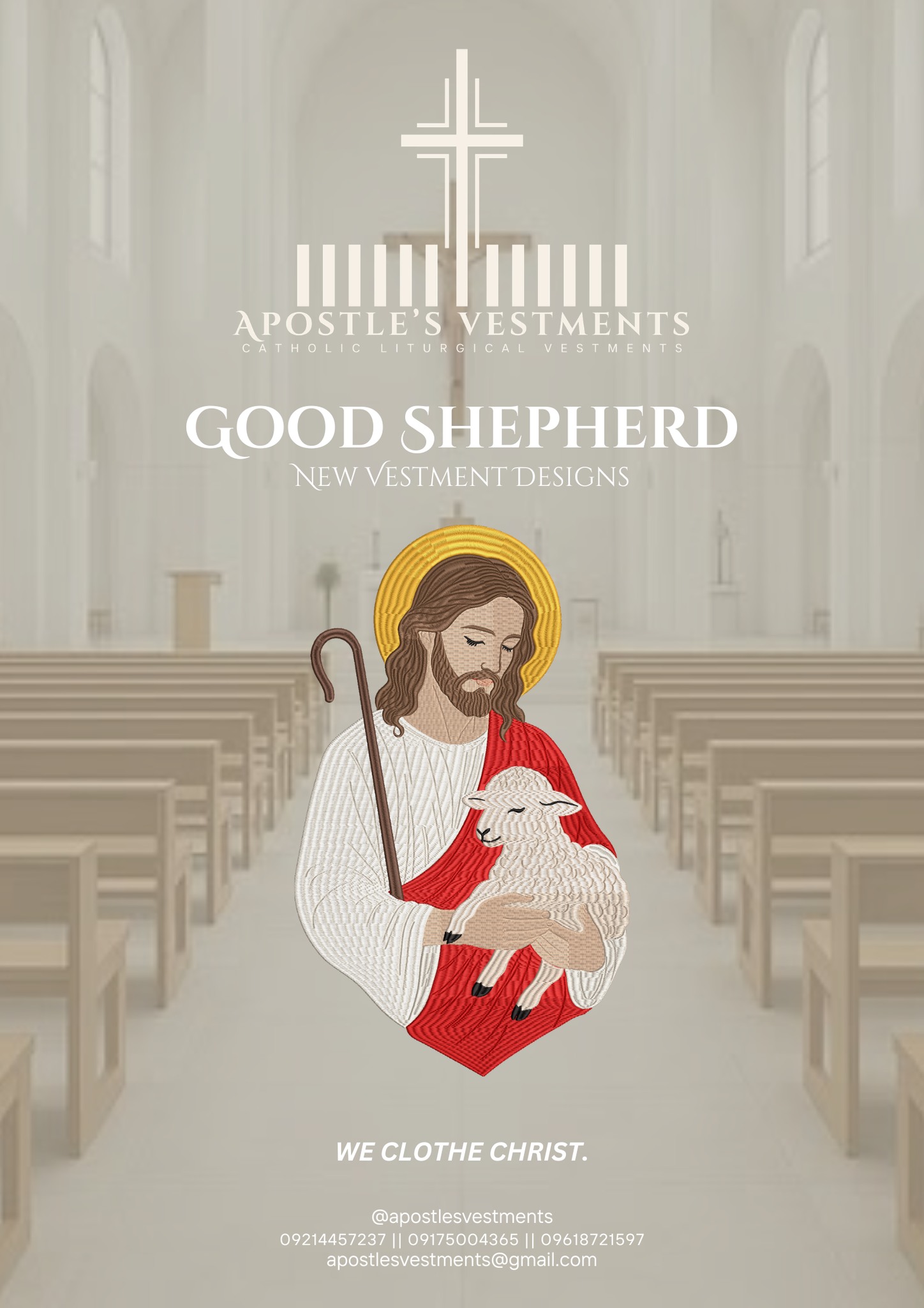 Apostle’s Vestments Facebook ad: GOOD SHEPHERD VESTMENT COLLECTION