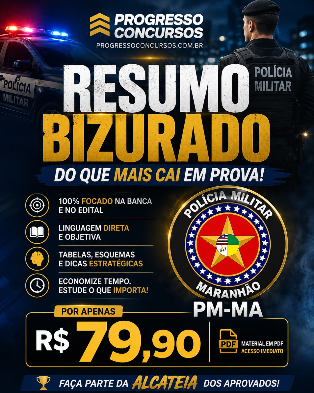 Progresso Concursos Facebook ad: O EDITAL DA PM-MA JÁ FOI PUBLICADO!