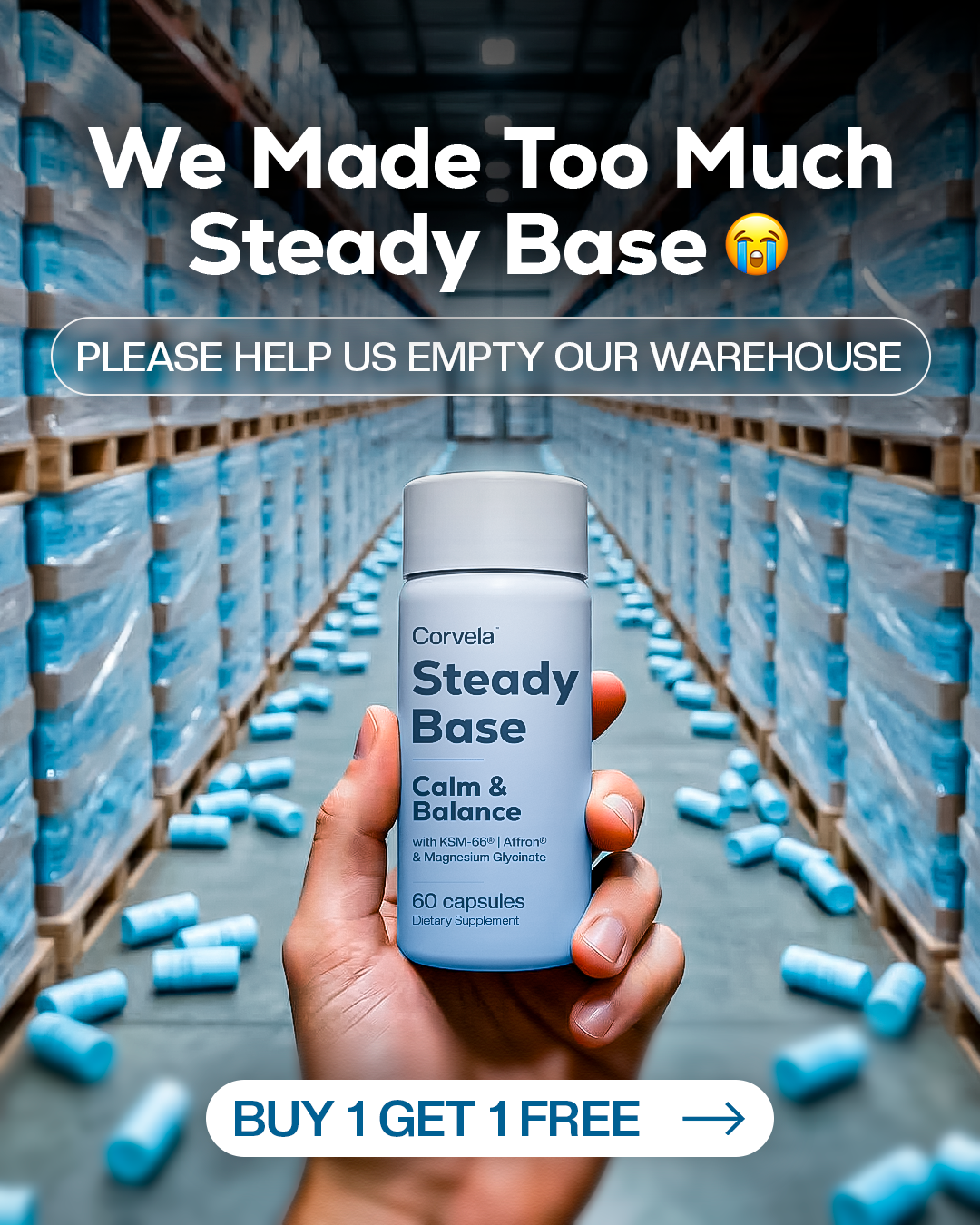 Corvela Steady Base Facebook ad: 25,238 Reviews Can't Be Wrong