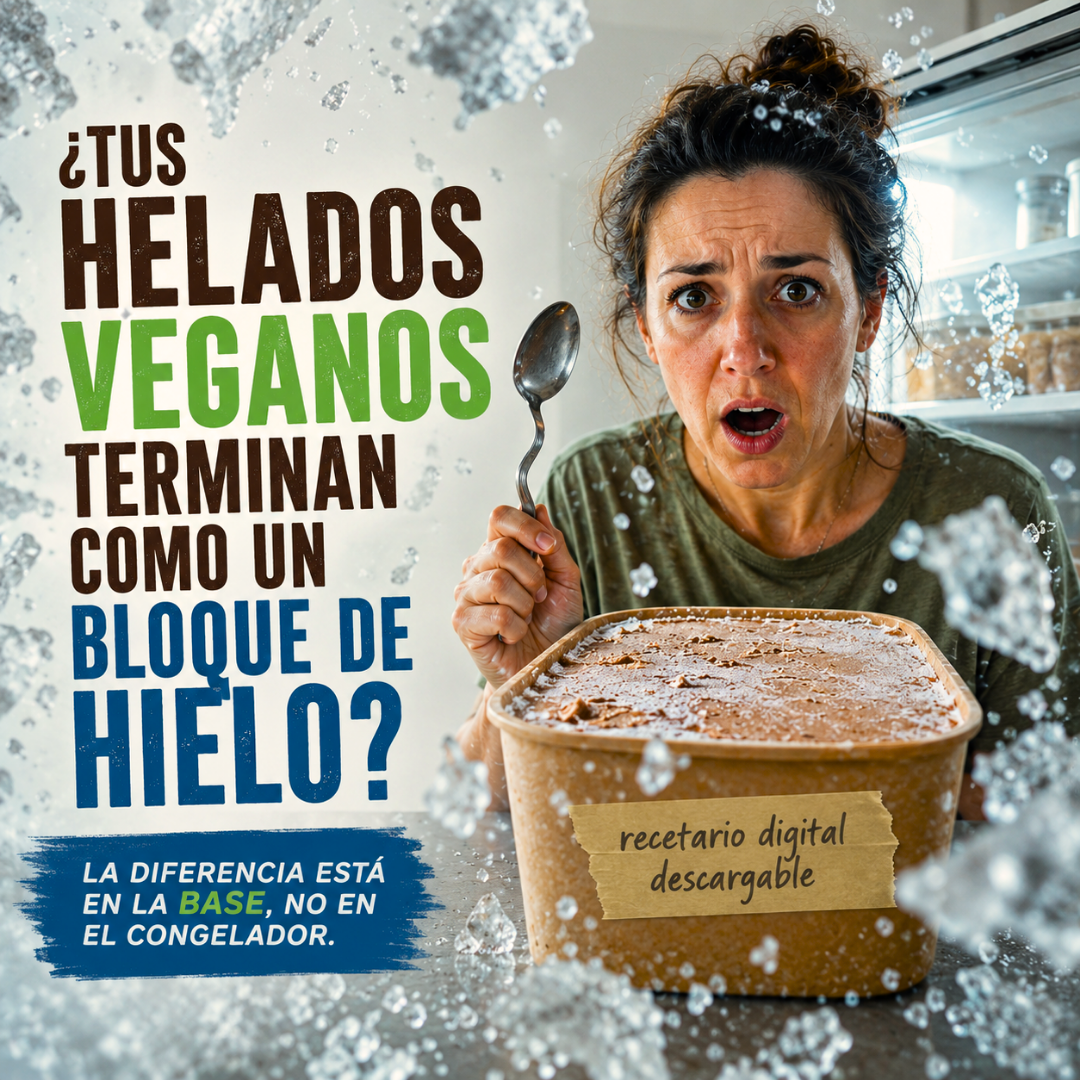 Recetas Veganas Deliciosas y Saludables Facebook ad: Helados veganos más cremosos