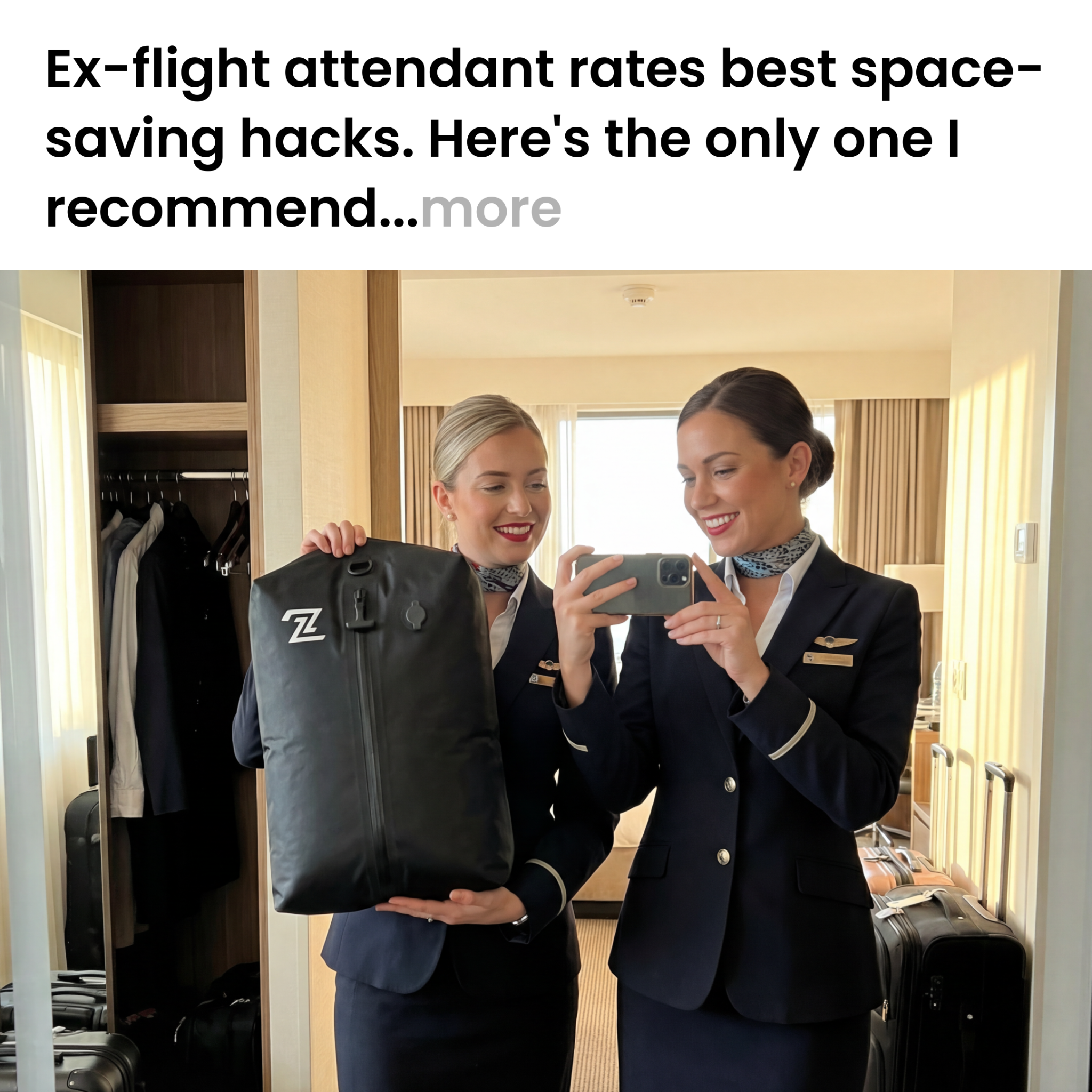 Flight Attendant Emily Facebook ad: Flight Attendant's #1 Flying Secret