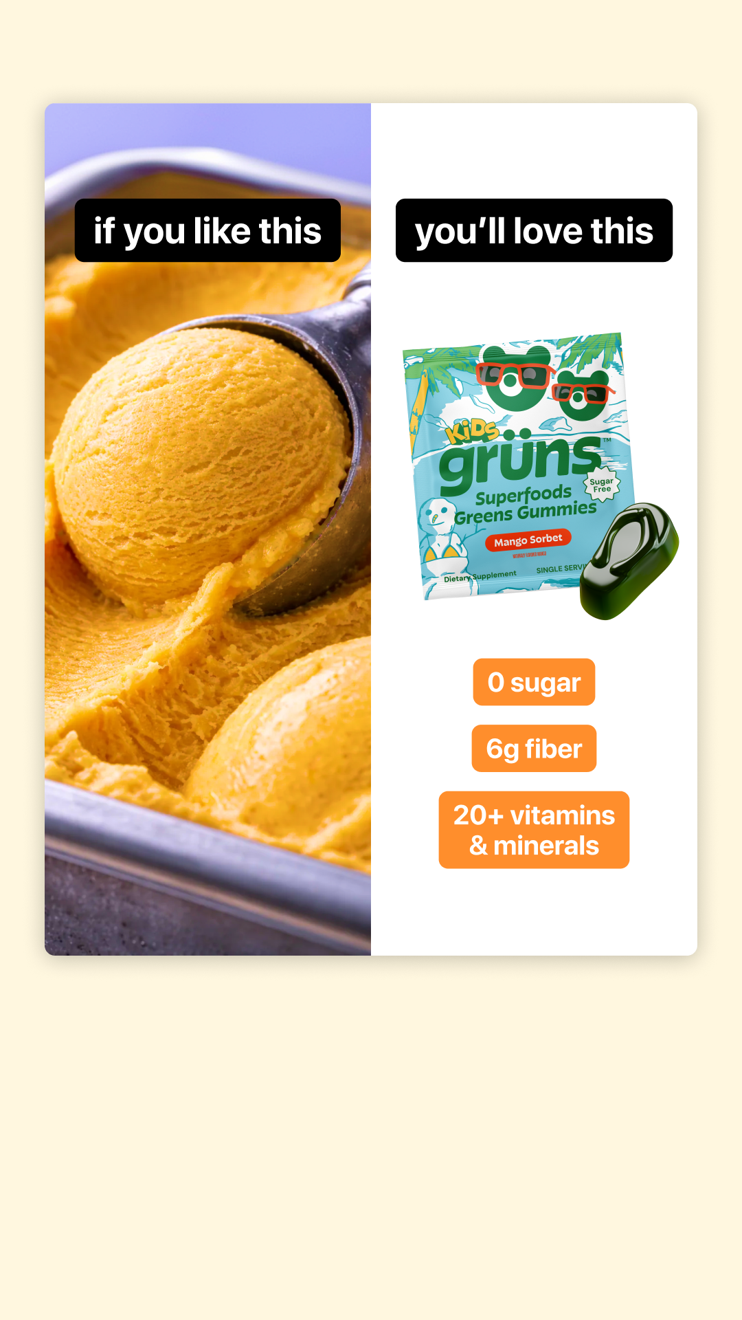 Grüns Facebook ad