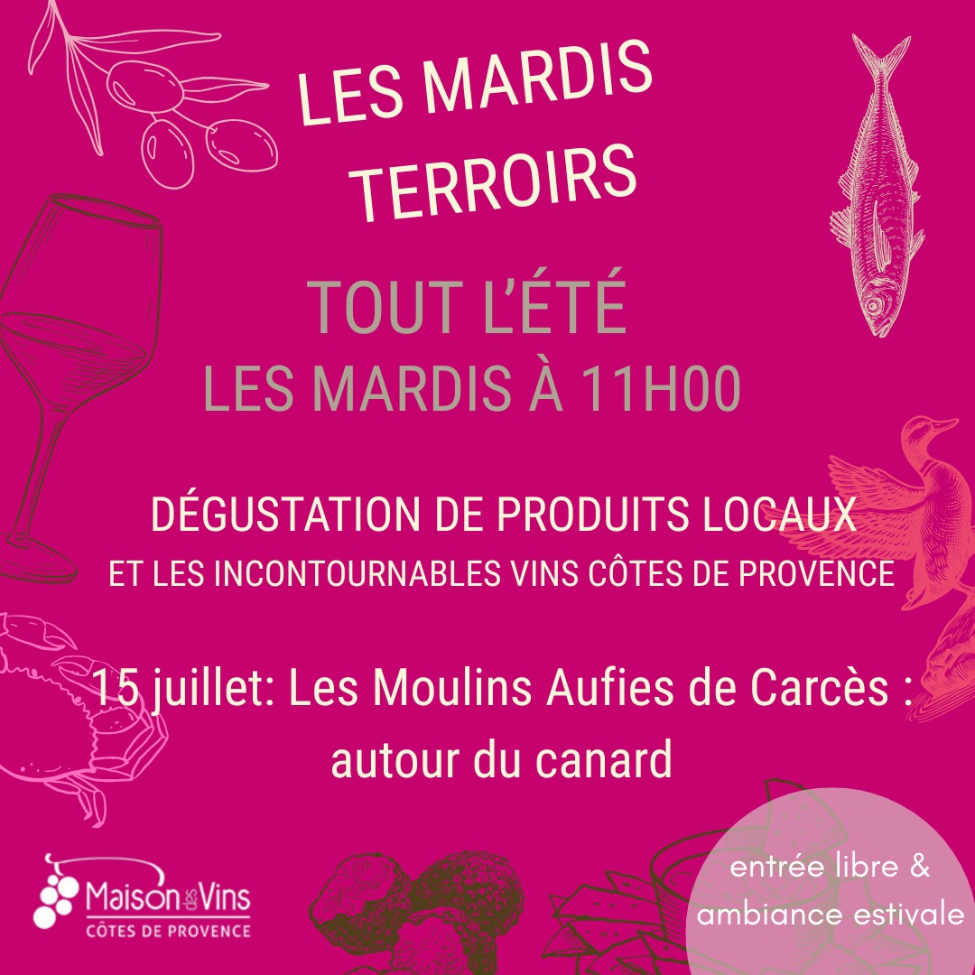 Maison des Vins Côtes de Provence Facebook ad: Les rendez-vous gourmands de l’été!